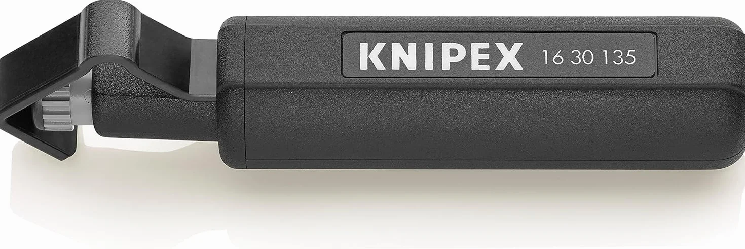 KNIPEX Przyrząd do ściągania zewnętrznej izolacji do cięcia spiralnego w blister Korpus z udaroodpornego tworzywa sztucznego 135 mm, 16 30 135 SB