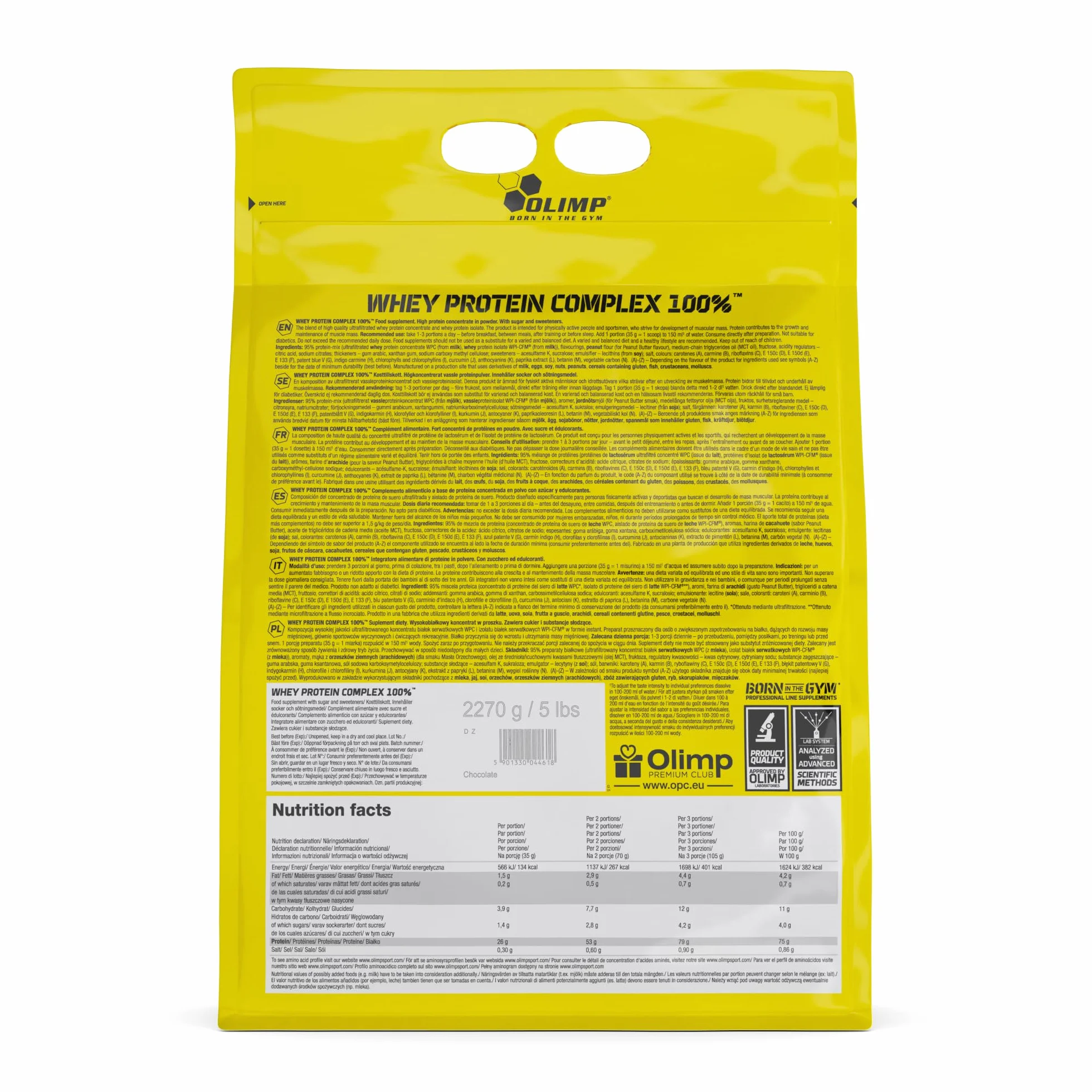 OLIMP SPORT NUTRITION Whey Protein Complex 100% - 2270 g - Czekolada