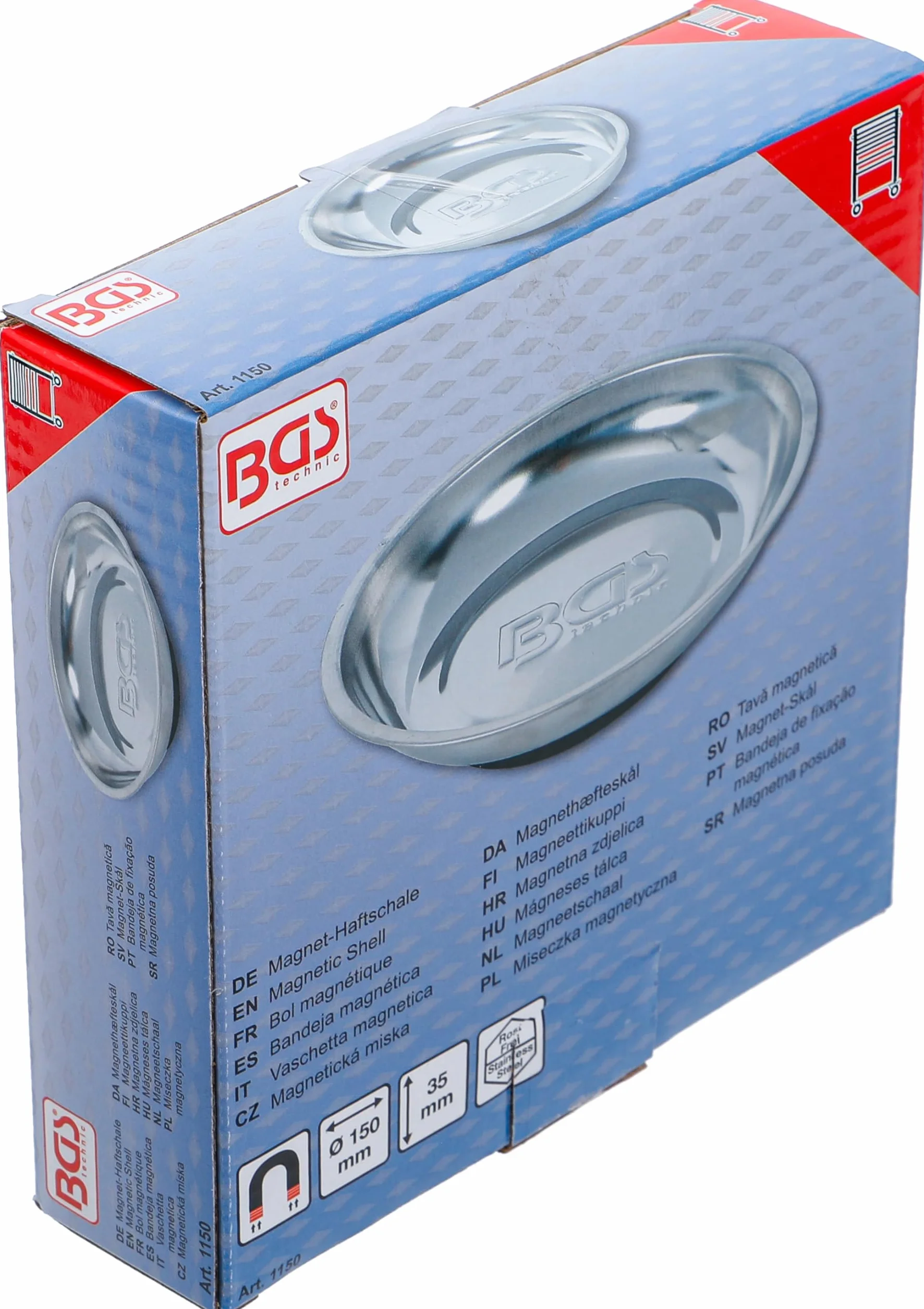 BGS 1150 | Miseczka magnetyczna | stal szlachetna | Ø 150 mm