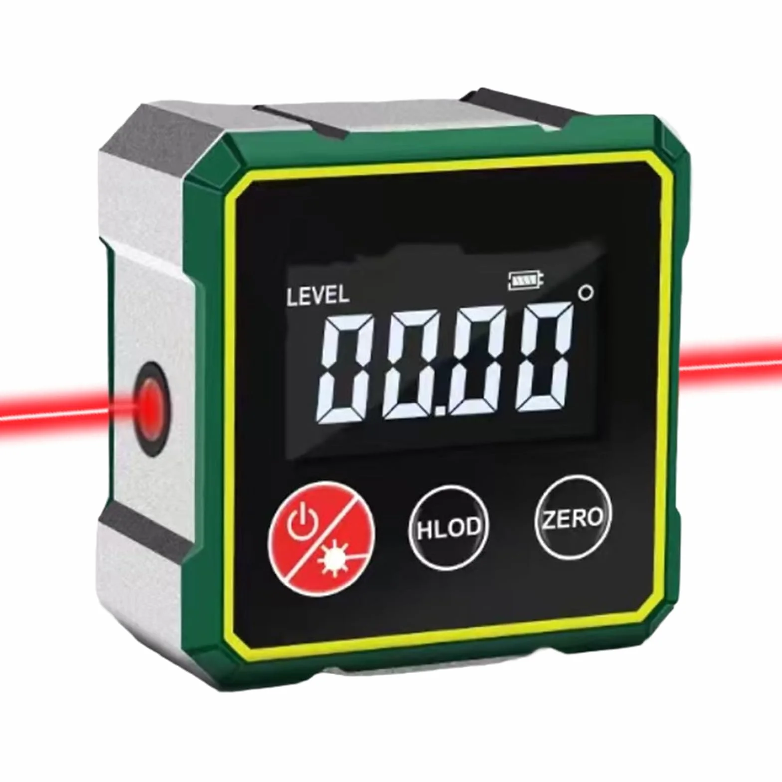 Cyfrowy kątomierz z wyświetlaczem LCD, poziomica magnetyczna IP54, dokładność 0,1°, ładowany USB