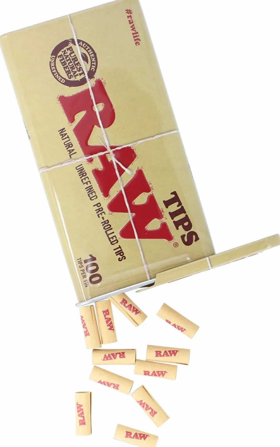 RAW Pre-Rolled Tips Metal Tin 100 sztuk