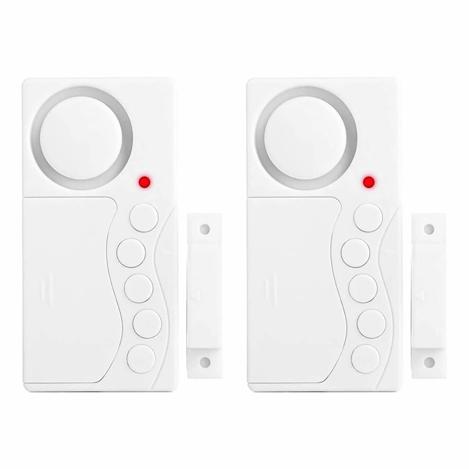 CDIYTOOL Alarm do drzwi, 2-pak bezprzewodowego alarmu do drzwi i okien, alarm do drzwi zamrażarki z regulowanym opóźnieniem 3/15/30/60 sekund, bezprzewodowy czujnik otwarcia drzwi, alarm do lodówki
