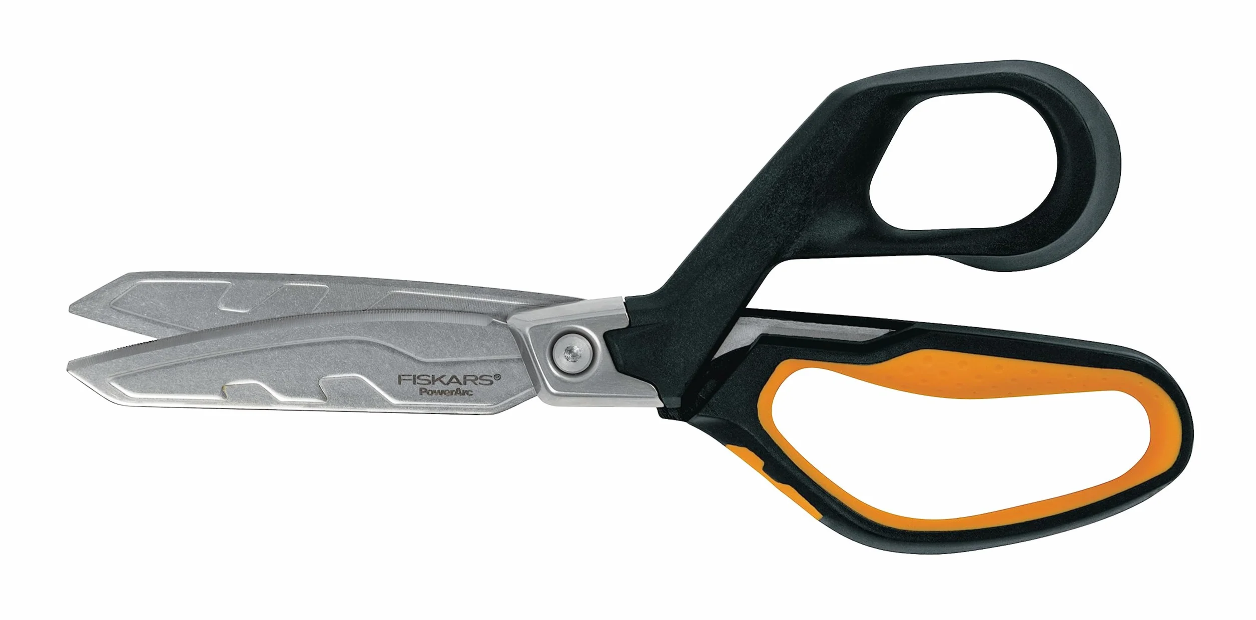 Fiskars Wysokowydajne nożyczki, Do 30% większa moc, Długość 21 cm, Trwała stal nierdzewna/ tworzywo, Czarno-pomarańczowe, PowerArc, 1027204