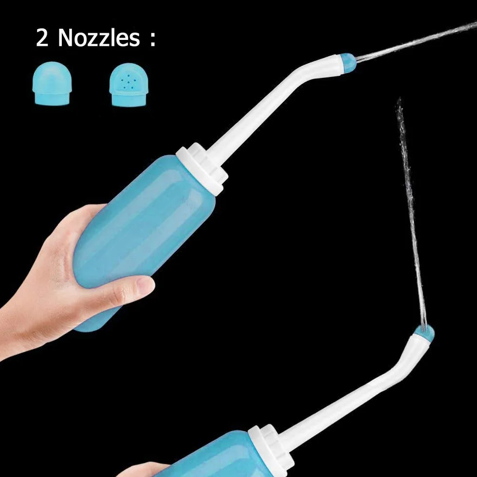 CROING Przenośny bidet, 2 szt., butelka do spryskiwania, 500 ml, przenośna bidet pod prysznic, dla dorosłych kobiet, pielęgnacja poporodowa, hemoroidy