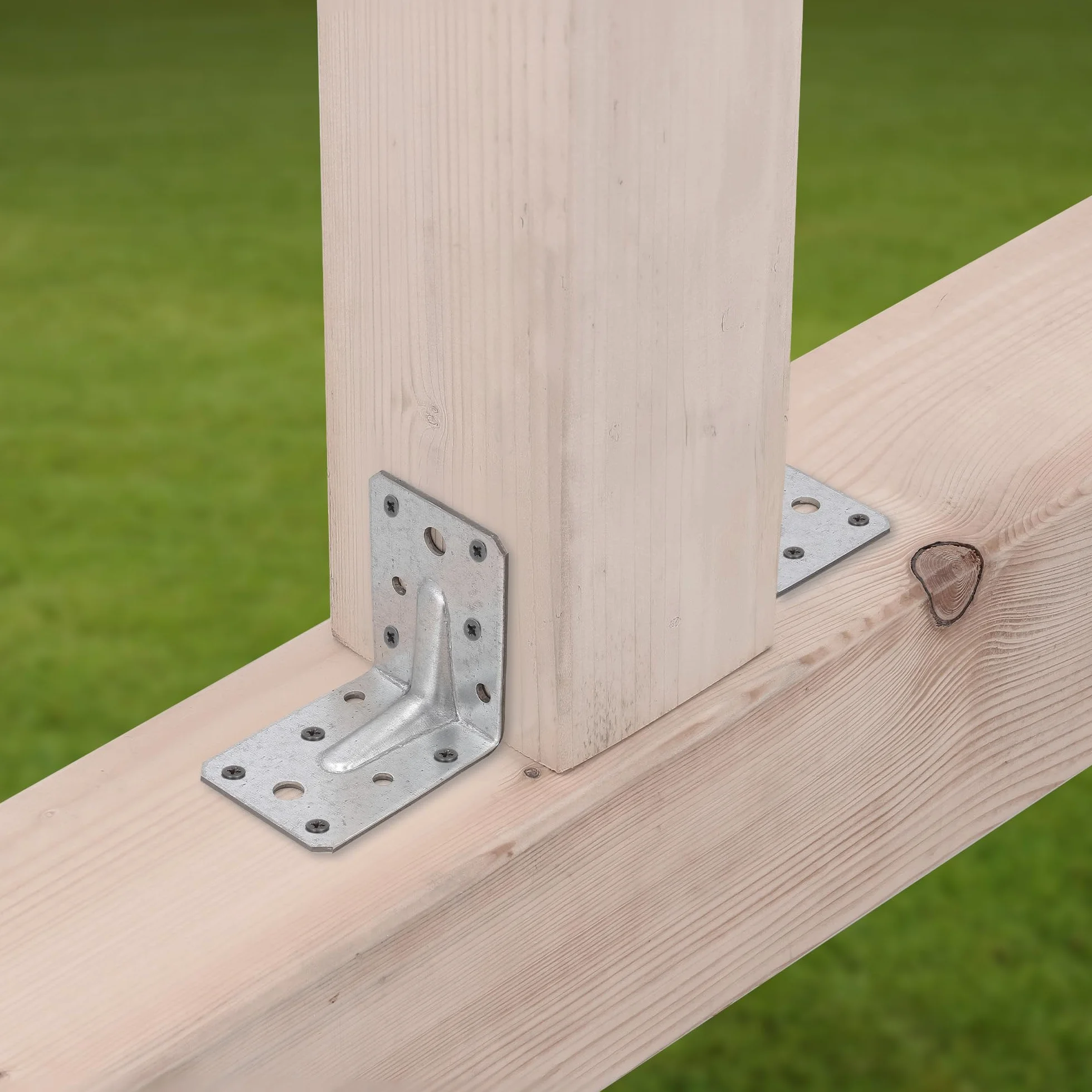 KOTARBAU® 25 szt. Kątownik Ciesielski - Łącznik Budowlany - 75 X 75 X 55 MM - Stal ocynkowana - Z Przetłoczeniem