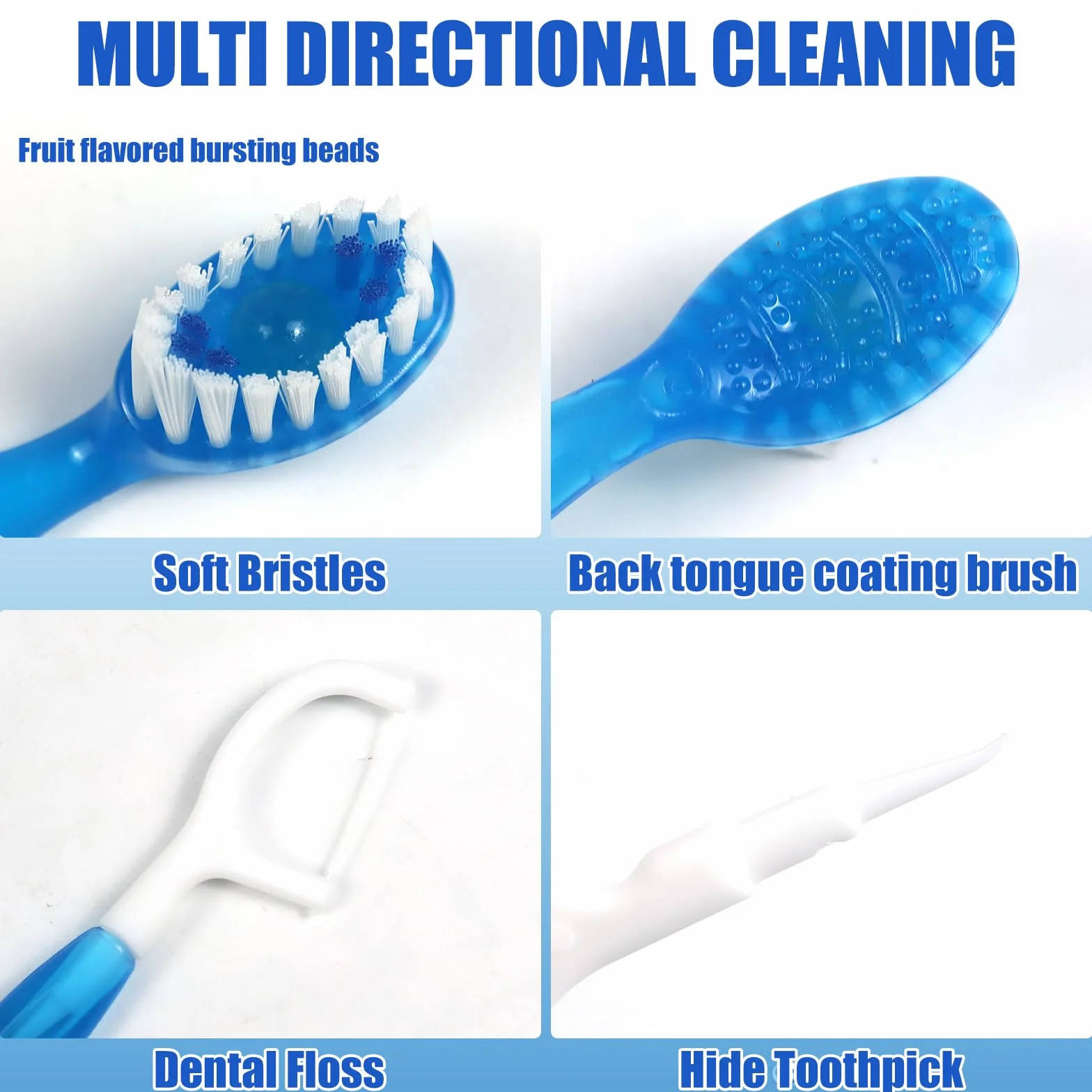 Mini szczoteczka do zębów, 26 sztuk, jednorazowe szczoteczki do zębów z pastą do zębów, 5 w 1, mała szczoteczka do zębów (nić dentystyczna, wstępnie zawiązana, świeży oddech, skrobak do języka