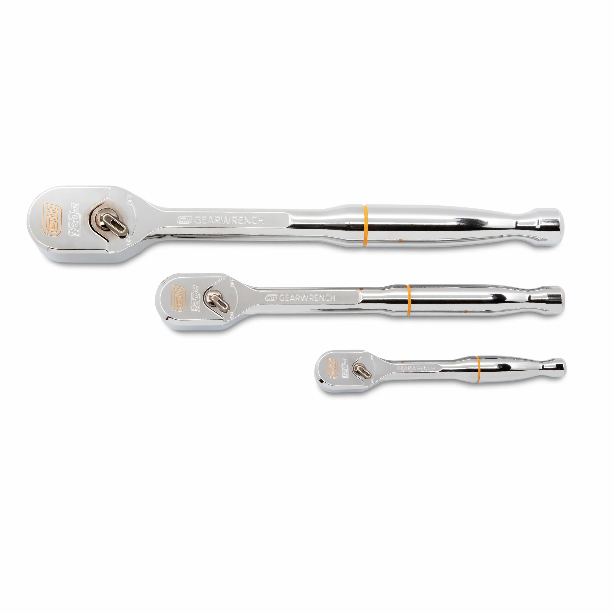 GEARWRENCH Zestaw 3 kluczy nasadowych z grzechotką 1/4”, 3/8” i 1/2”, 120XP, 81206XP