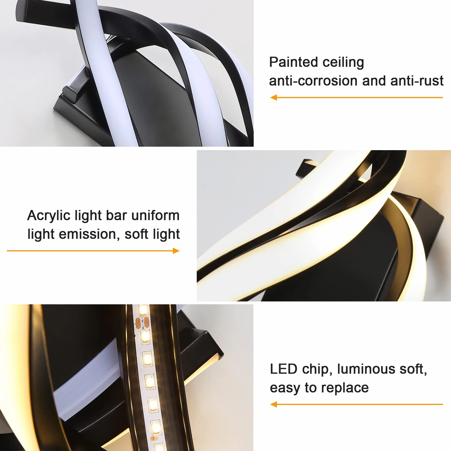Comely Kinkiet LED 22W 2500LM Prosta Lampa Ścienna Wewnętrzna
