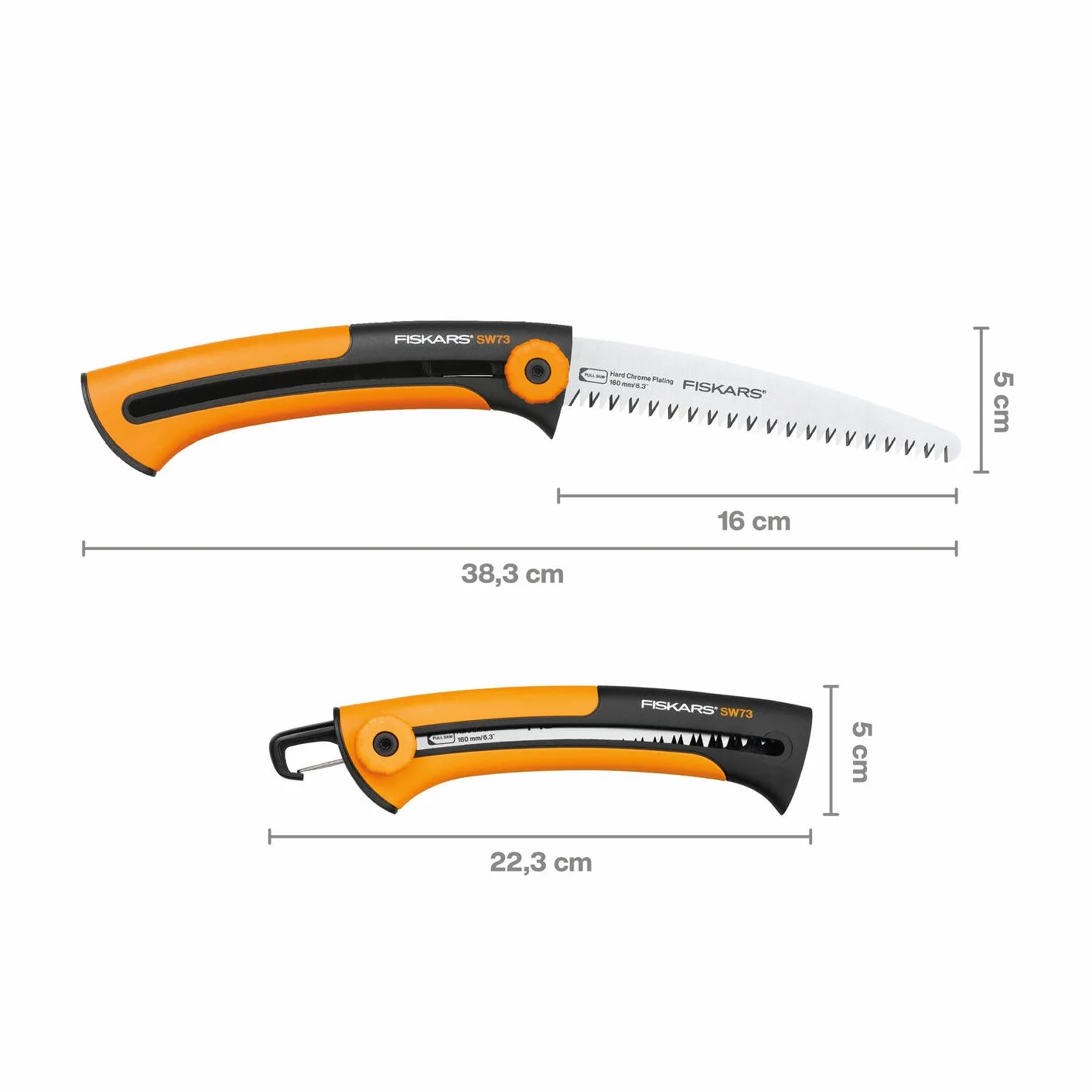 Fiskars Xtract Piła do Gałęzi, Czarny/Pomarańczowy, 16 cm