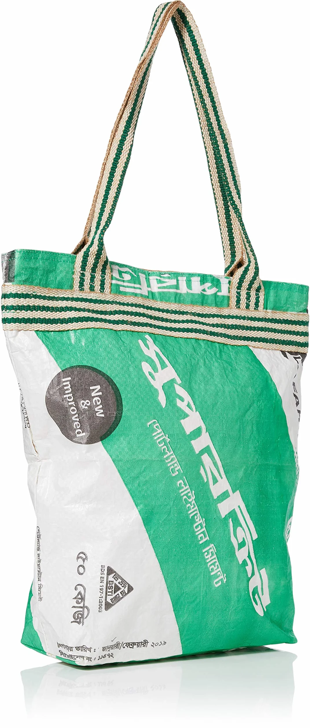 Zielona Torba Z Recyklingu Cementu Z Bawełną Podszewka 25 g