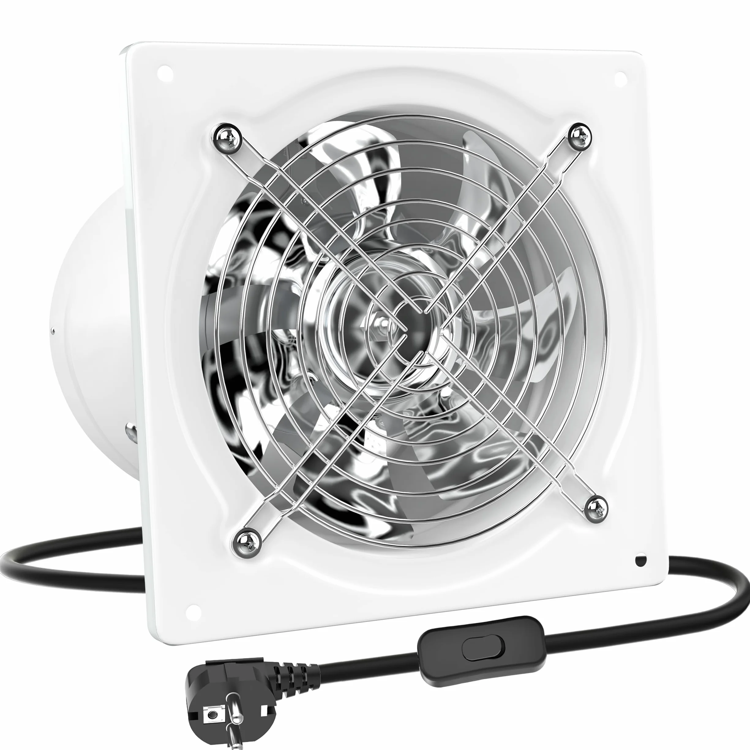 Wentylator wyciągowy HG Power 150 mm 525 m³/h z klapą zwrotną metalowy ścienny