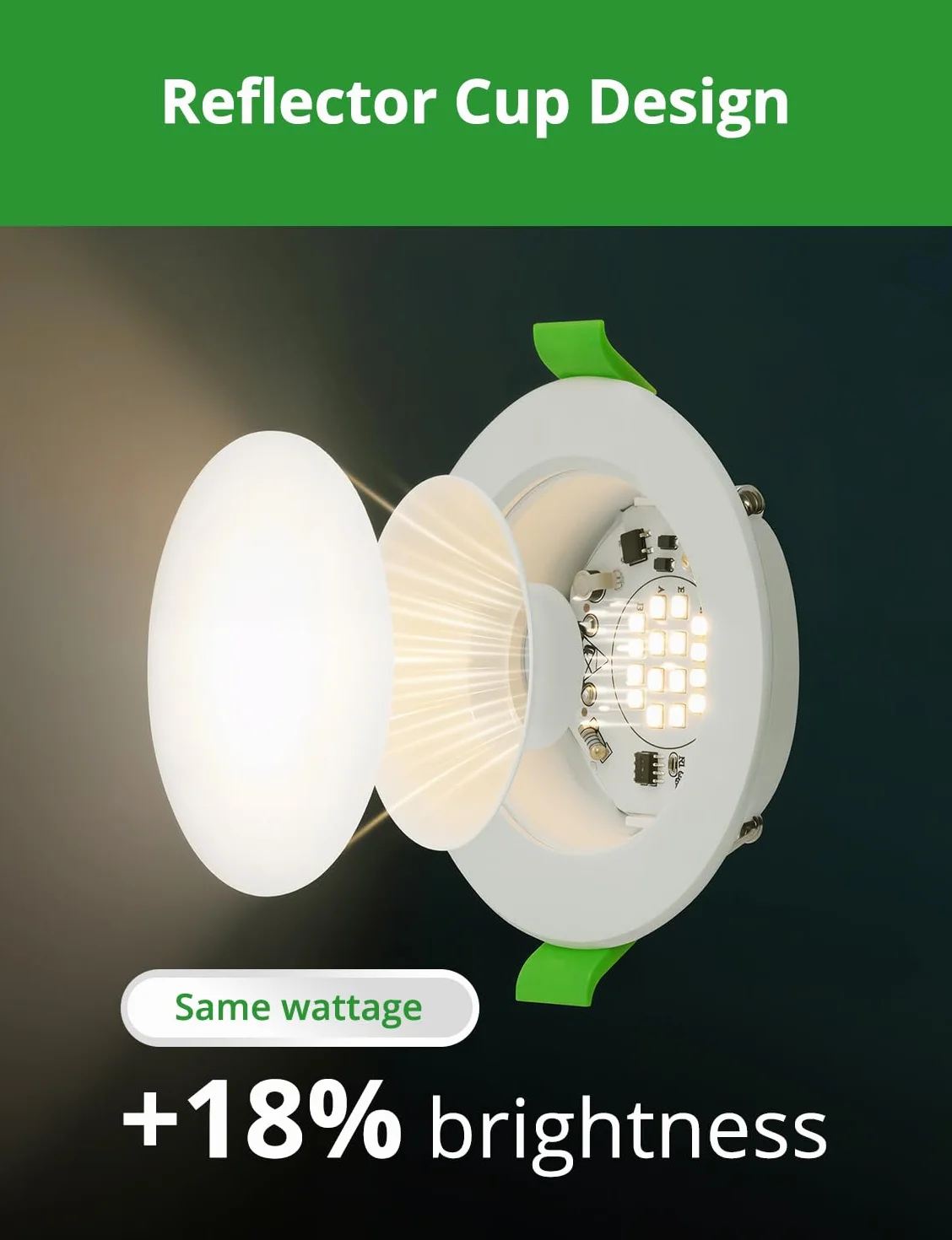 HOMEOW Zestaw 12 wpuszczanych reflektorów LED, bardzo płaski, otwór Φ75-90 mm, 220 V 5 W reflektor łazienkowy IP44, 4000 K, neutralne białe, wpuszczane reflektory sufitowe do kuchni, salonu