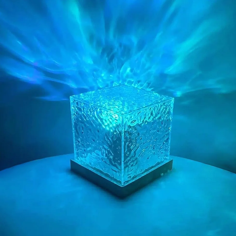Światło projektora fal oceanicznych, 16 kolorów lampa dotykowa ze sterowaniem dotykowym, lampa 3D Cube Galaxy projektor światło do domowego biura baru restauracji