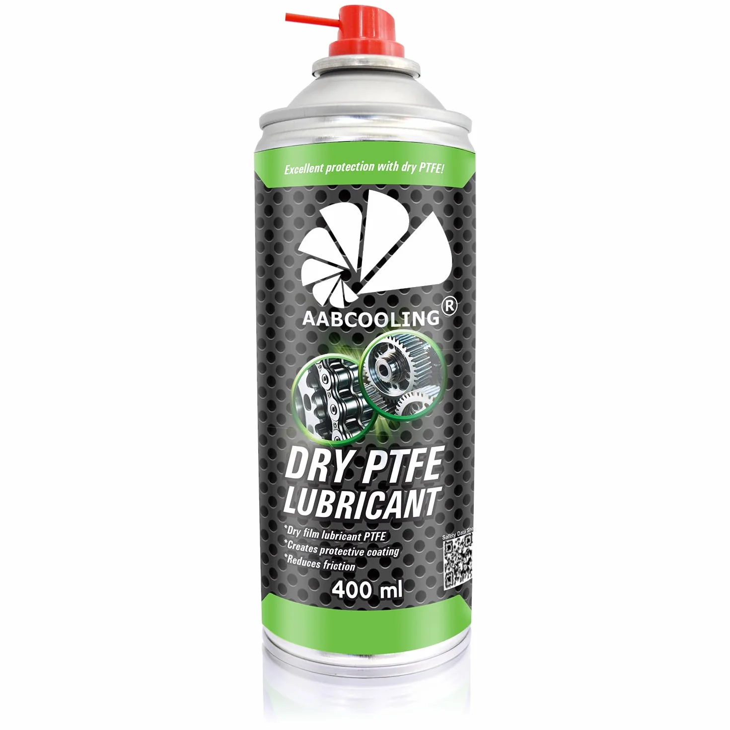 AABCOOLING Dry PTFE Lubricant 400 ml – smar teflonowy do narzędzi elektrycznych i mechanicznych w spreju, do prowadnic, szyn i plastikowych elementów ślizgowych – redukuje tarcie