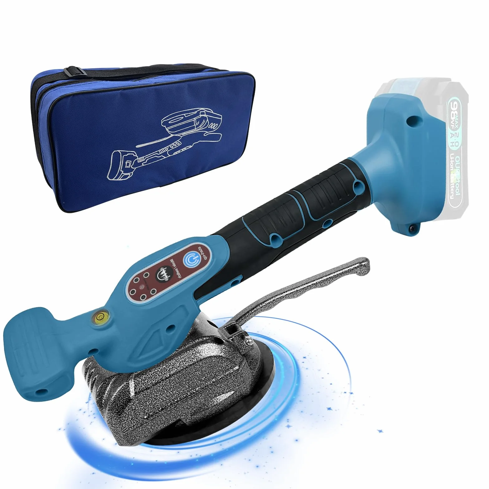 Maszyna wibracyjna do płytek Makita 18 V, urządzenie wibracyjne z przyssawką 4,7", 5 biegów, regulowana prędkość, pojemność 60 kg, nadaje się do 39 x 39 cali i poniżej (Bue)