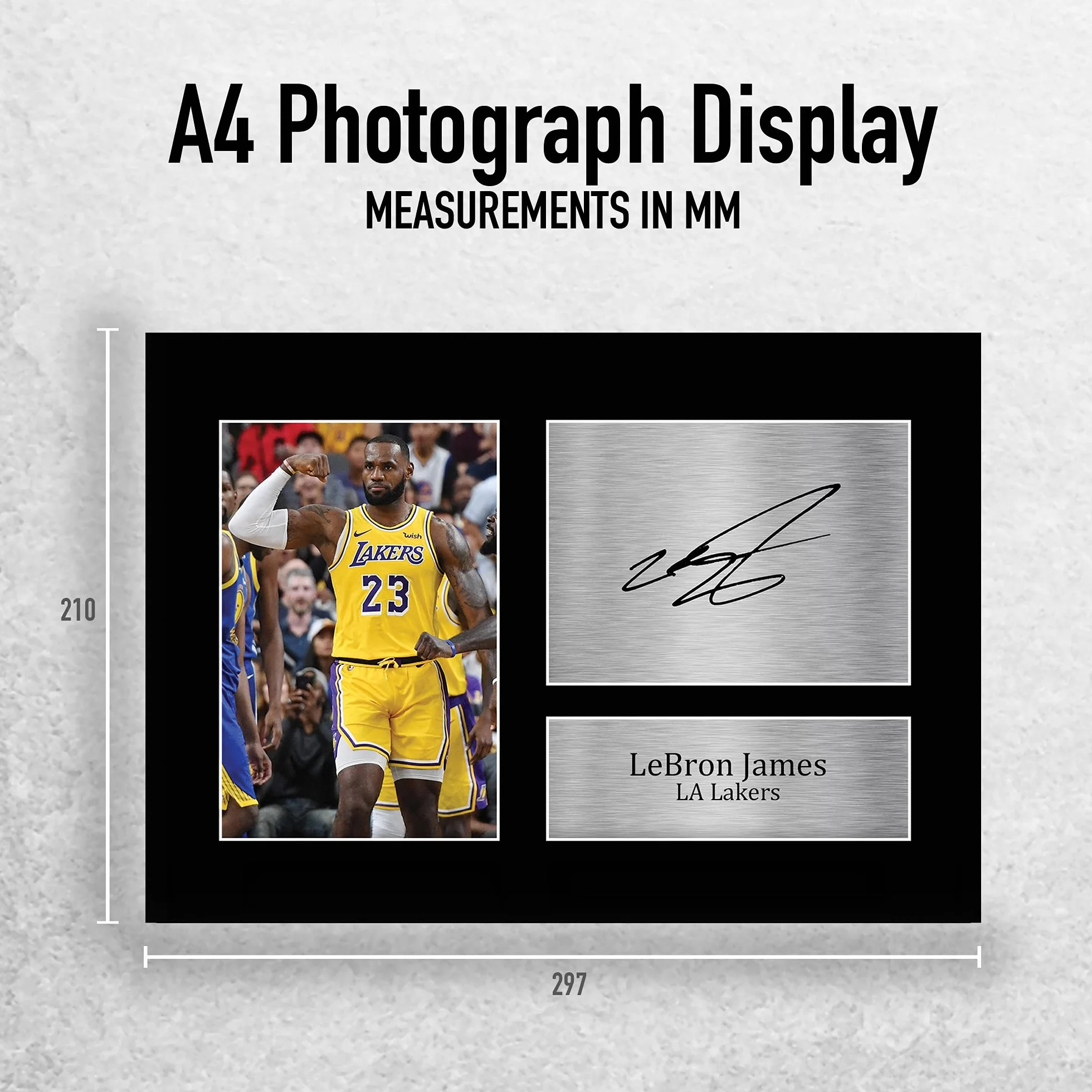 HWC Trading Lebron James Los Angles Lakers prezenty z nadrukiem podpisanym autografem dla fanów pamięci koszykówki - A4