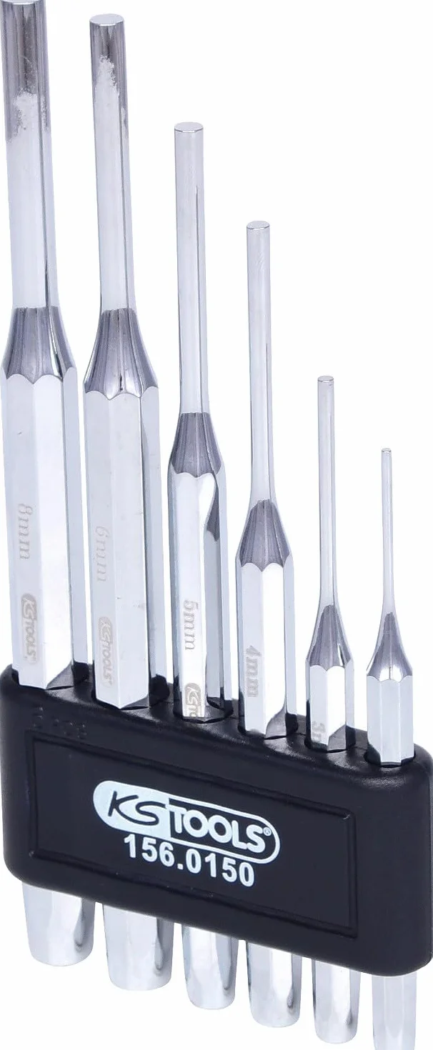 KS Tools 156.0150 Zestaw wybijaków, chromowany na wysoki połysk, 6-szt