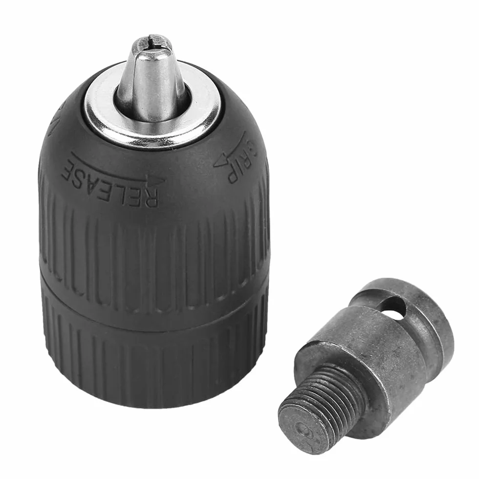 Adapter gwintu 1/2" z uchwytem wiertarskim bezkluczowym - zakres mocowania 2-13 mm, zestaw do konwersji klucza udarowego