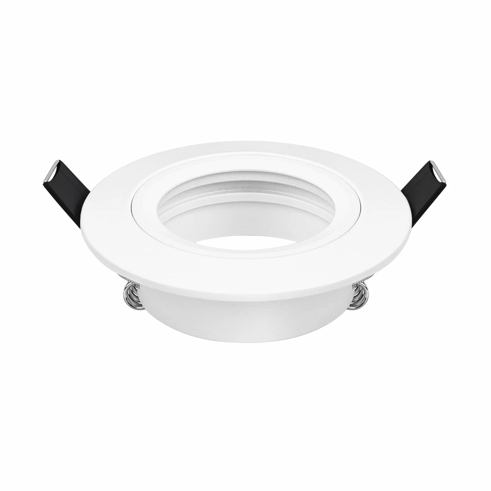 Reflektor wpuszczany GU10 biały aluminium okrągły płaski otwór montażowy ø65mm