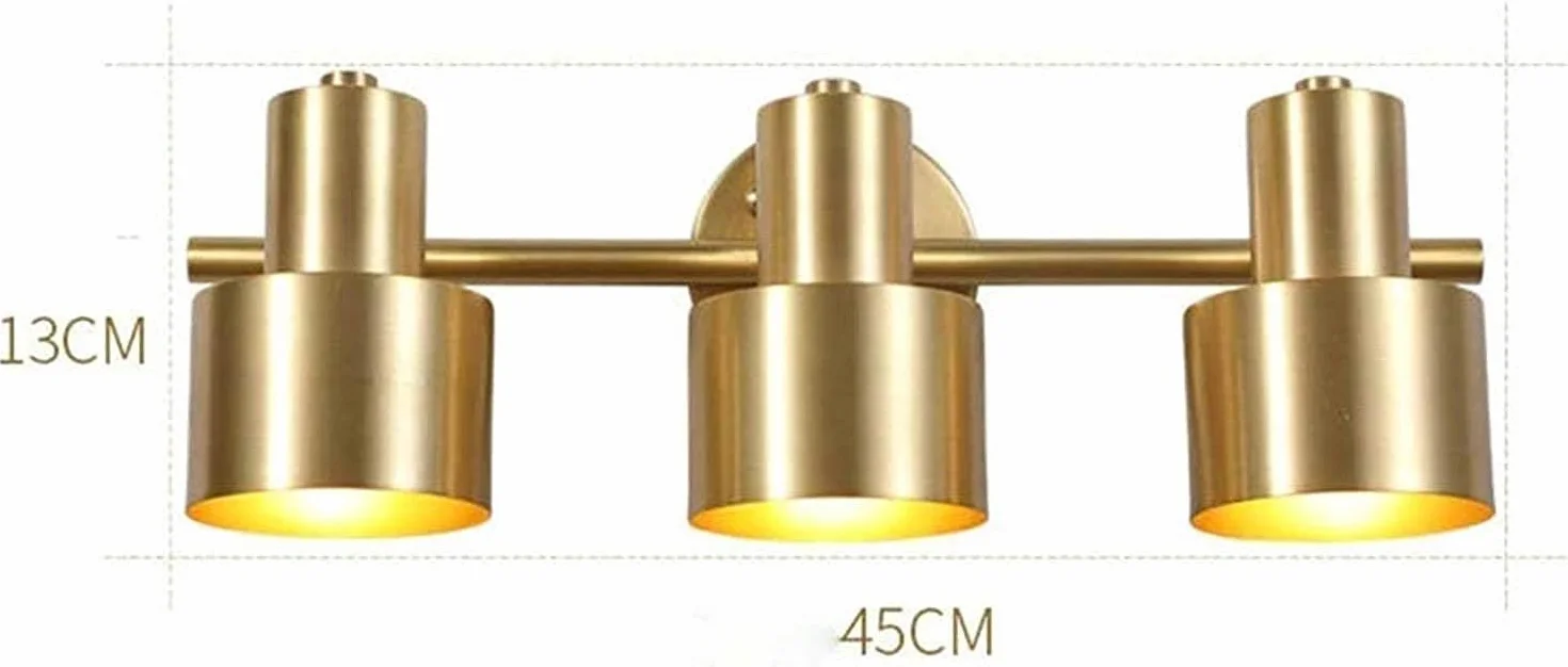 Lampa ścienna wnętrze nowoczesna kreatywna lampa ścienna lampa ścienna jasna północna łazienka rror światło LED lampa łazienkowa rror szafka toaletka światło miedziane lampy ścienne (3