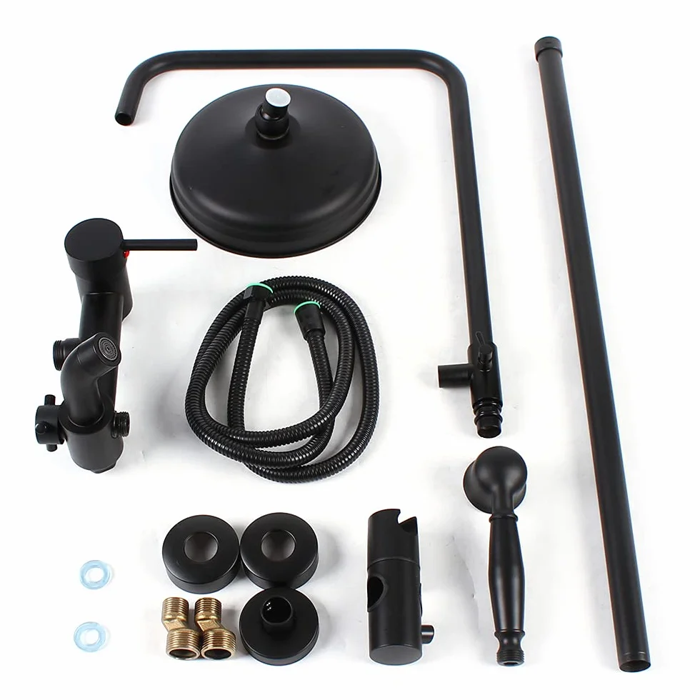 Deszczownica zestaw prysznicowy system prysznicowy armatura prysznicowa Rain Shower Set armatura prysznicowa antyczna nostalgiczna z prysznicem ręcznym montaż ścienny prysznic kompletny panel
