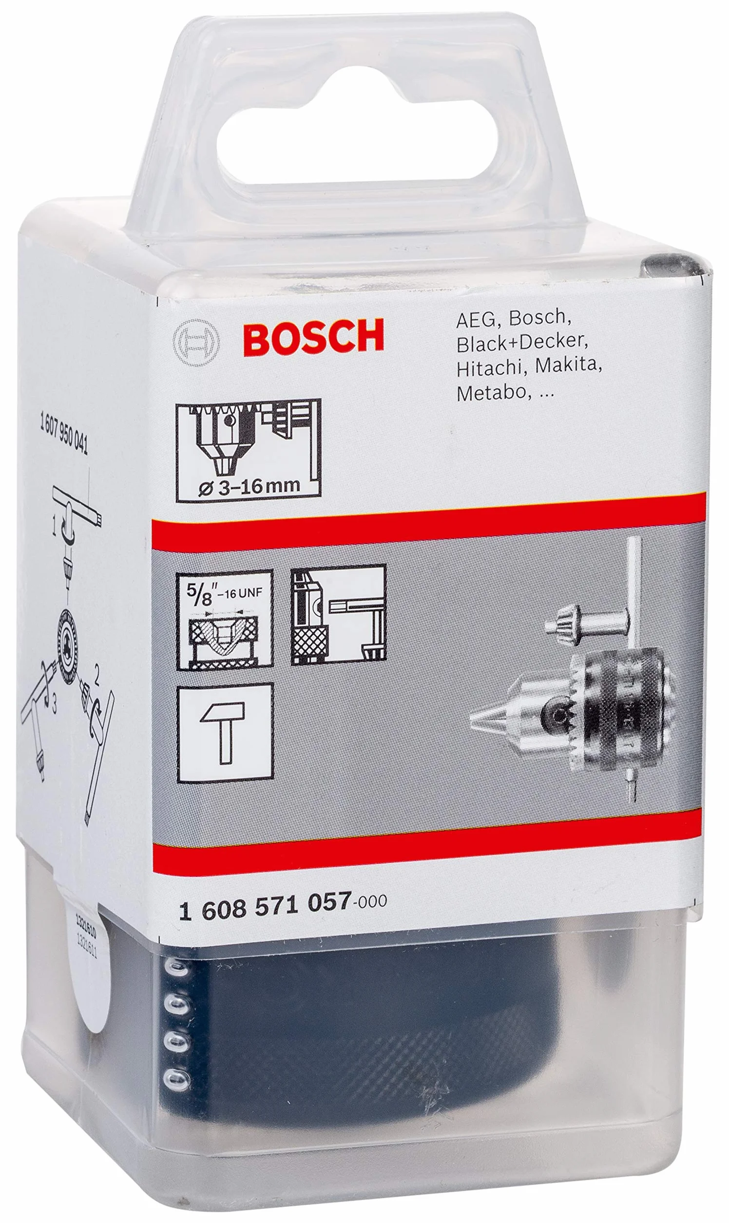 Bosch 1608571057 Uchwyt na klucz, 3 mm-16 mm, 5/8"-16