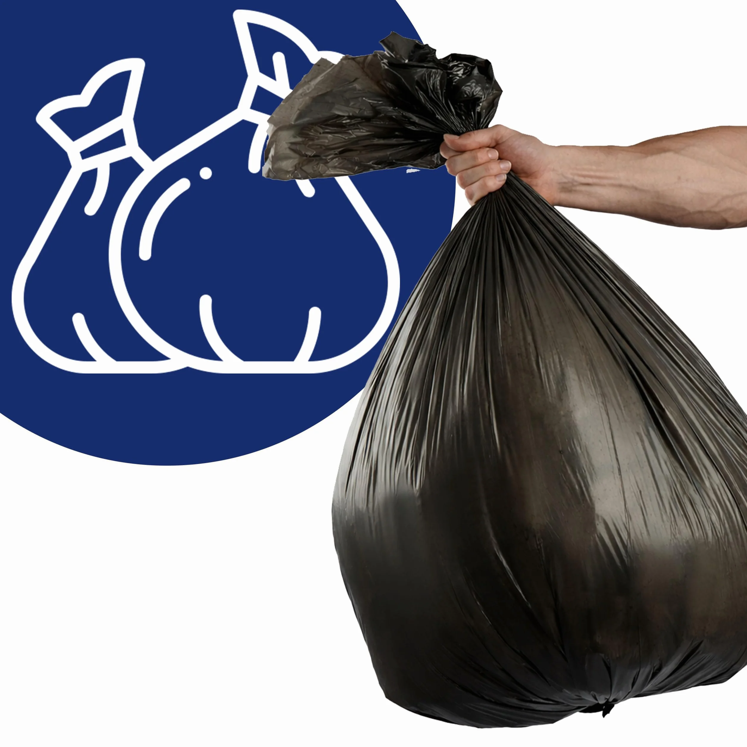 Worki na Śmieci Bardzo Mocne 120L Rolka 10 szt Wytrzymałe Materiał LDPE w Rulonie do Pracy, Domu, Garażu Neutralizujące Zapach