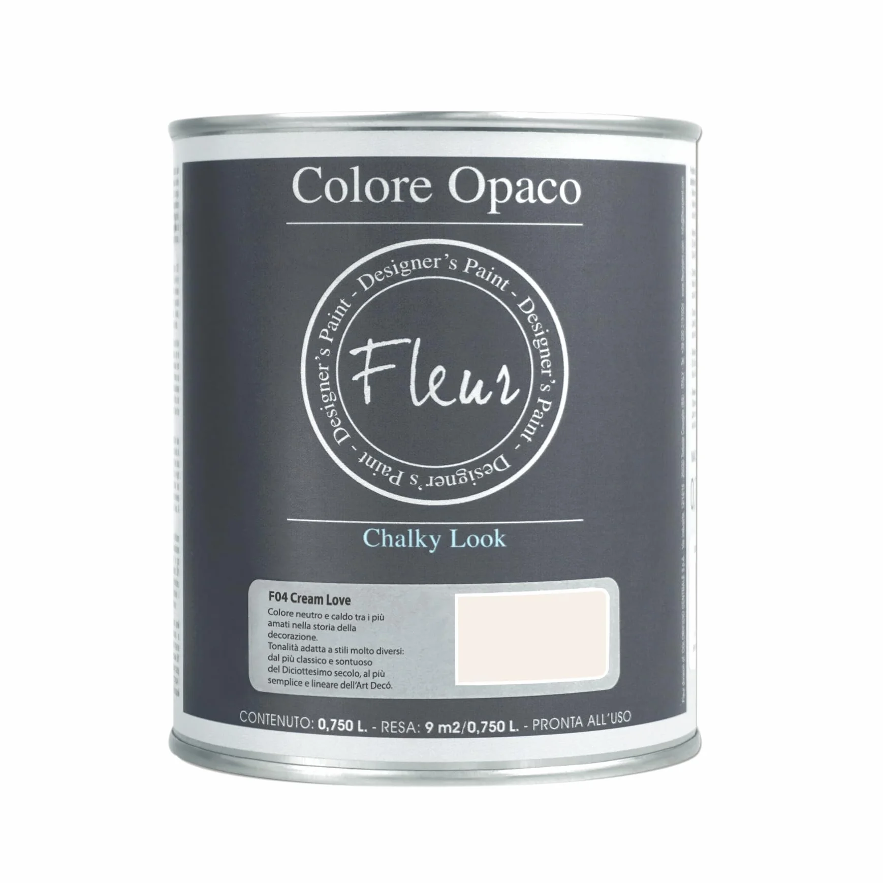 Fleur Paint 13402 – farba mineralna (na bazie wody, 750 ml farba cream love