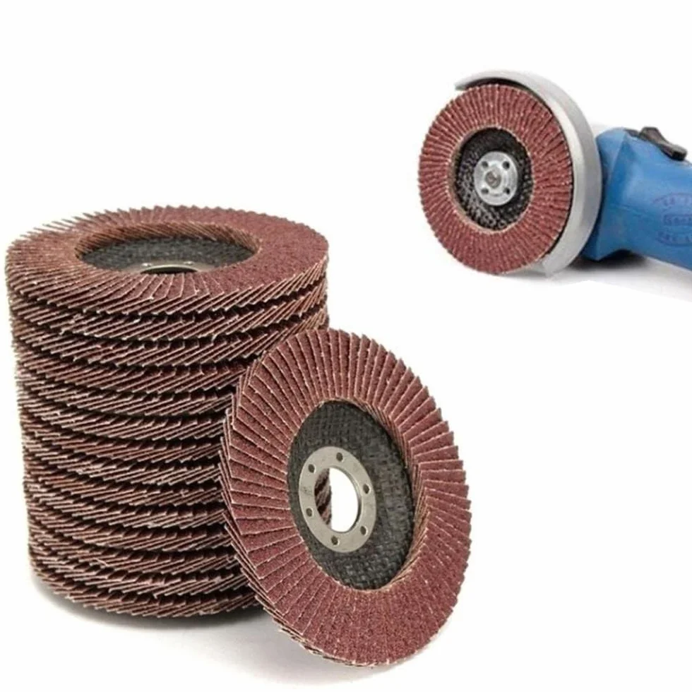 10 sztuk tarcz listkowych do szlifierki kątowej 4,5" - najwyższej jakości tlenek glinu związany żywicą,(120grit)