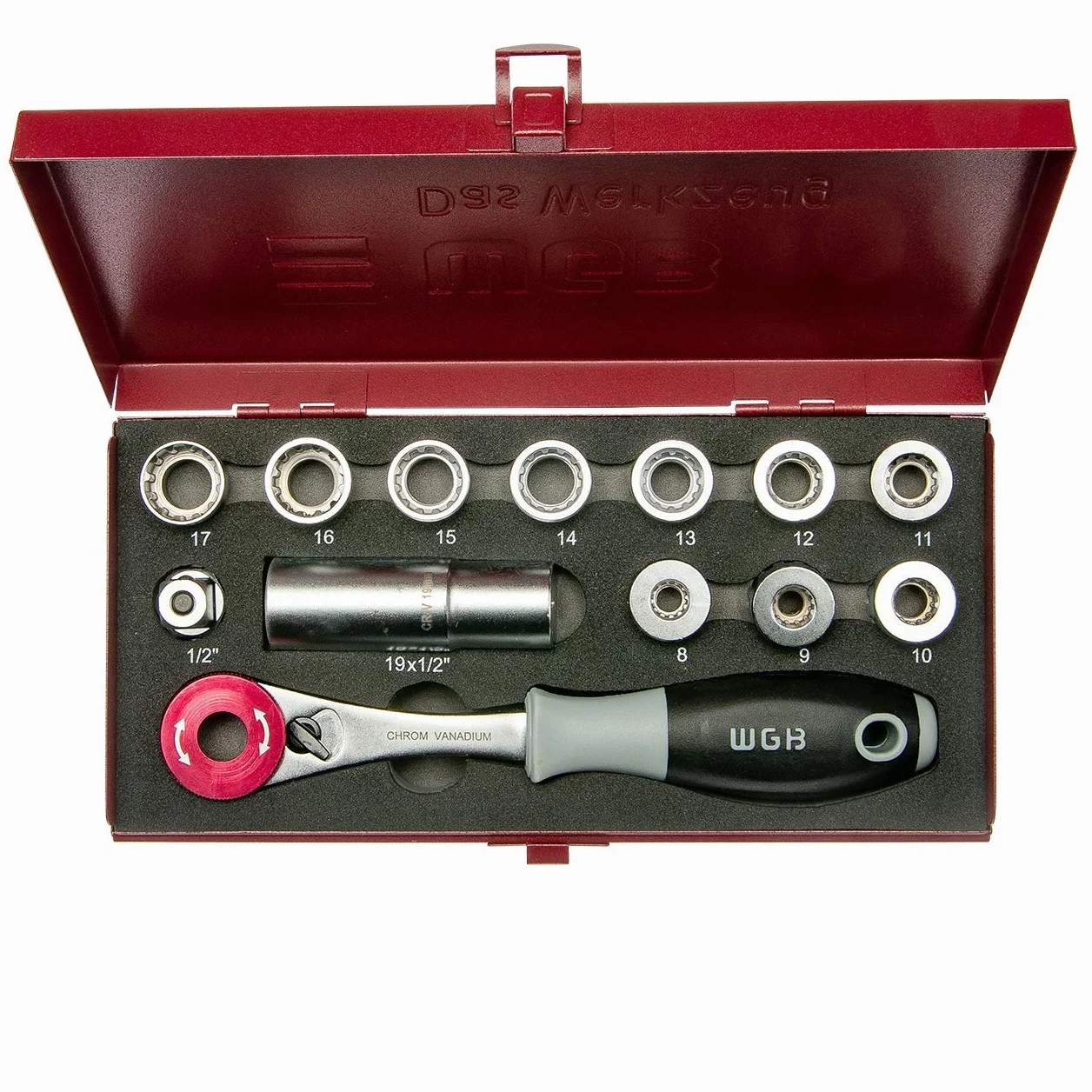 Zestaw kluczy nasadowych 1/2" 40 w 1 | CrV | nr 3960 | WGB