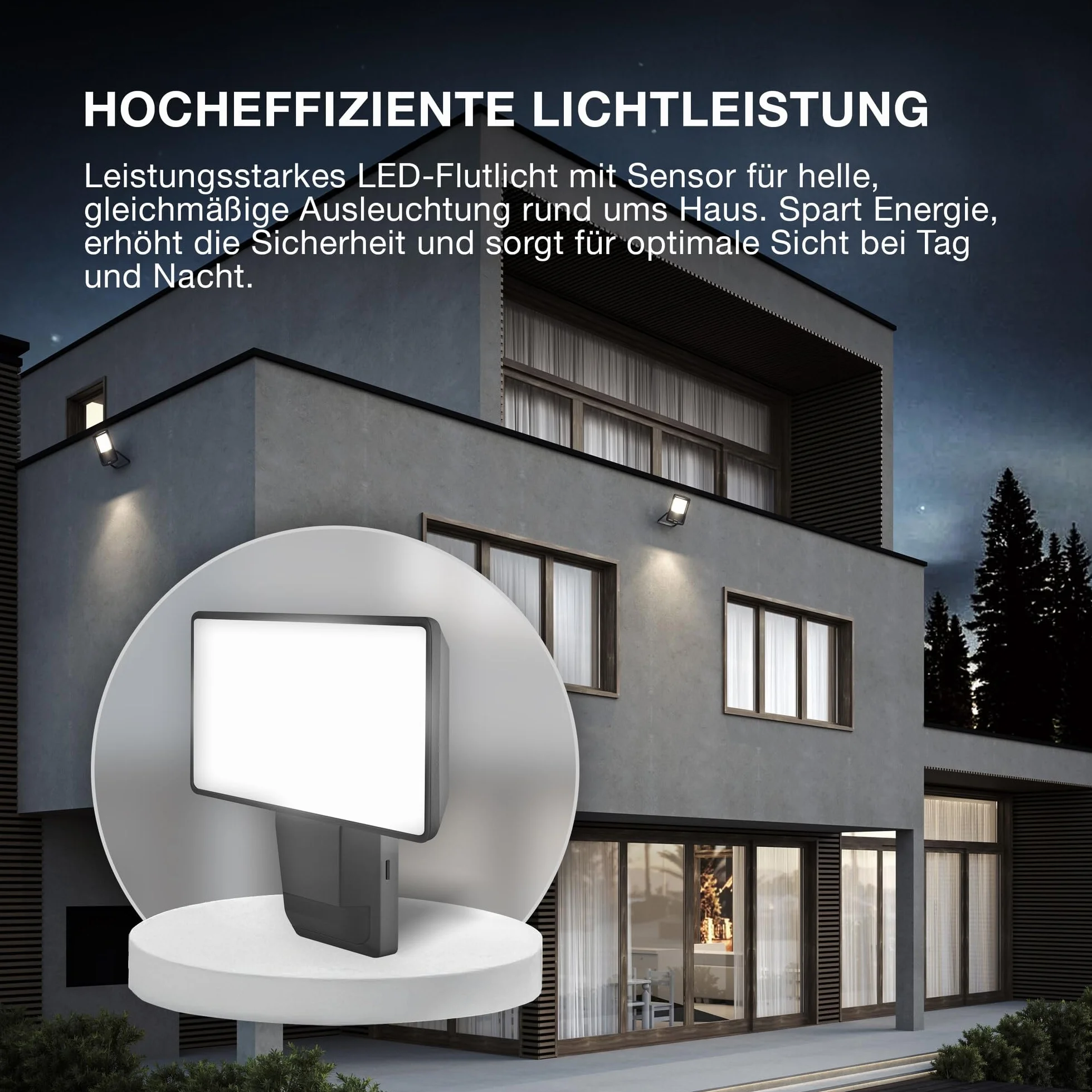 OSRAM ENDURA PRO Bardzo wydajny zewnętrzny reflektor ścienny z czujnikiem ruchu i szerokim kątem świecenia, o innowacyjnej konstrukcji optycznej, 27 W w kolorze ciemnoszarym, stopień ochrony IP55, do | ENDURA PRO czujnik Flood, latarnia zewnętrzna, ciemno