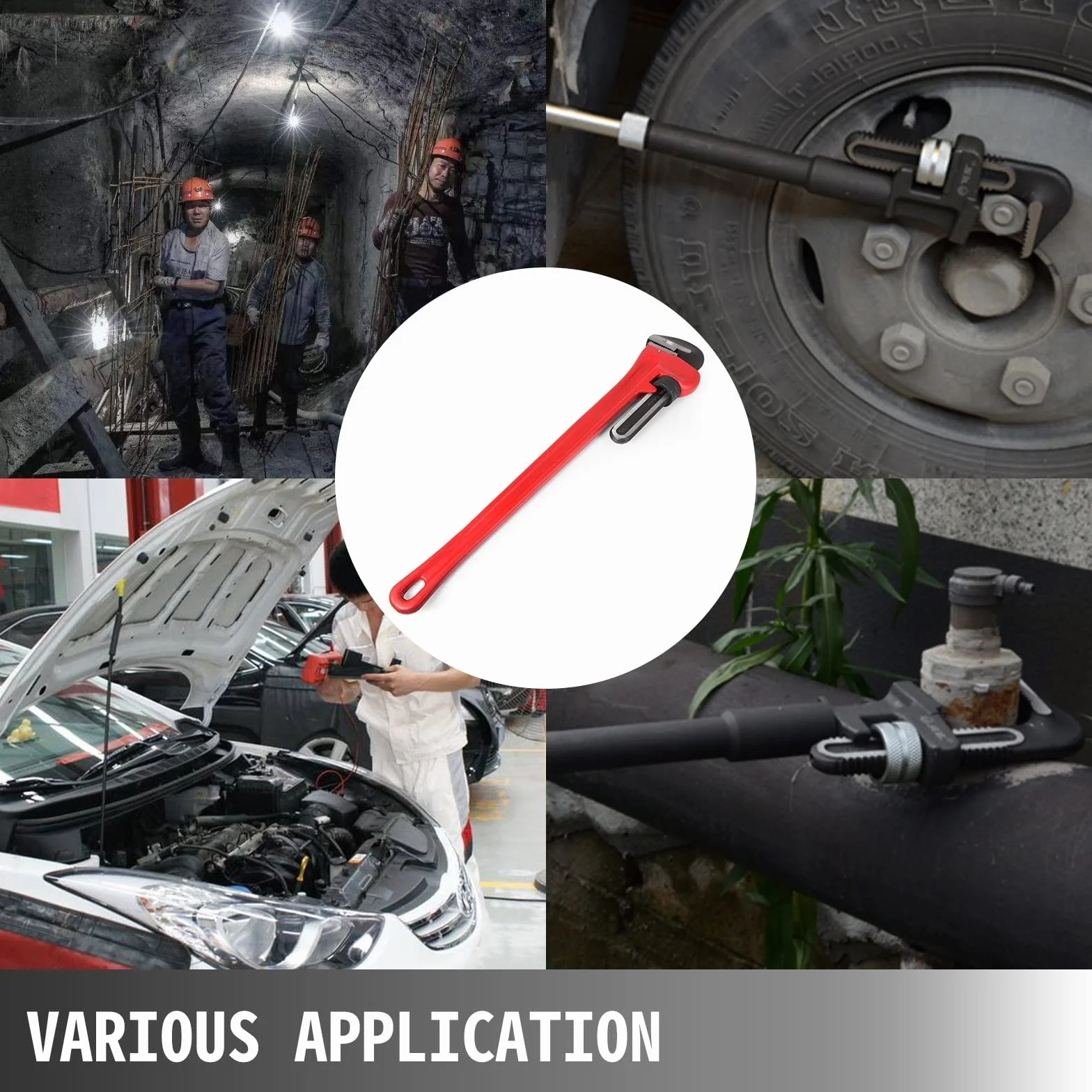 Klucz do rur przesuniętych klasy przemysłowej 60 Cal Heavy Duty hydraulik budowlany narzędzie do naprawy duży otwarty klucz szczypce narzędzia ręczne