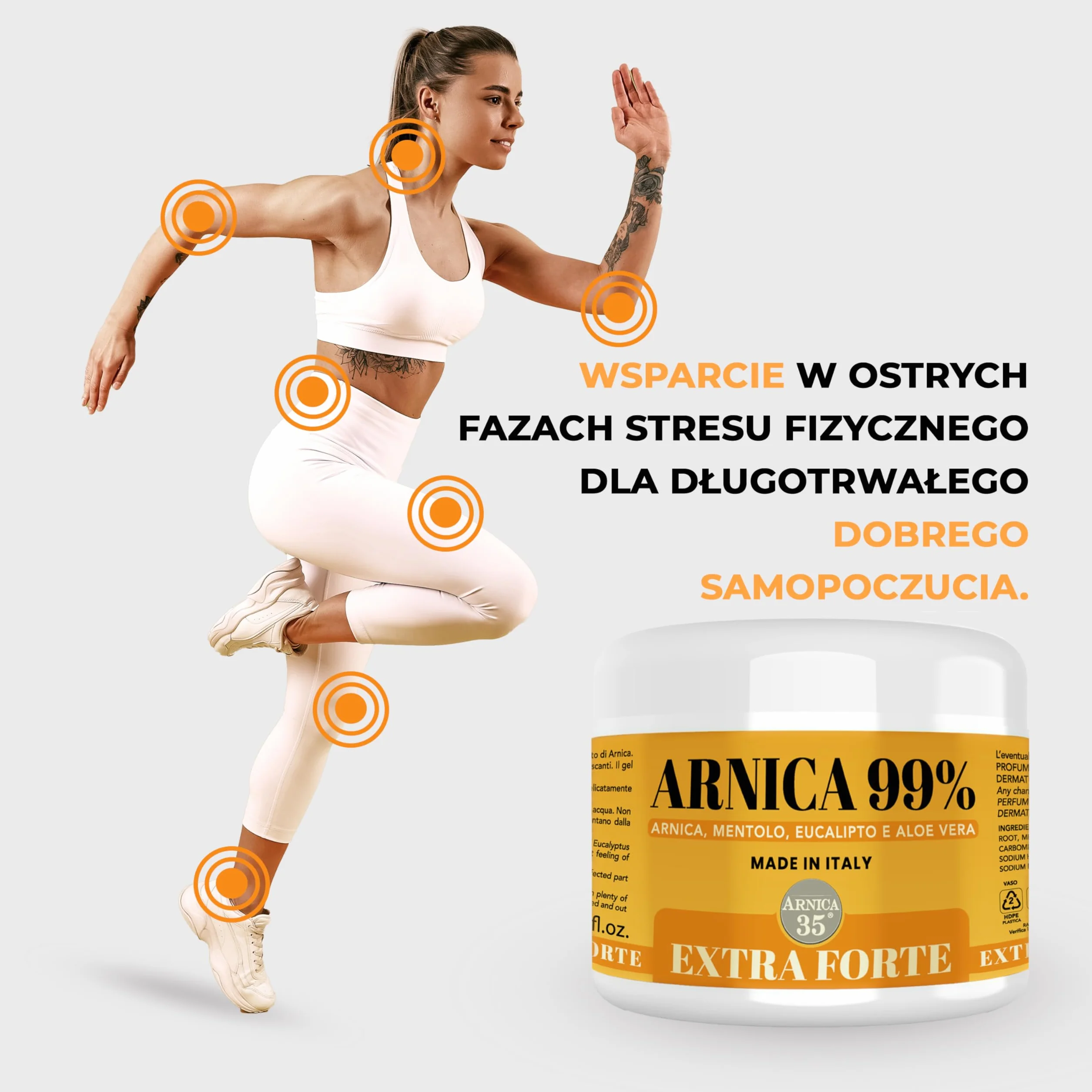Arnica 35 Kremowy Żel do Ciała z Mentolem, Eukaliptusem i Aloesem 500 ml