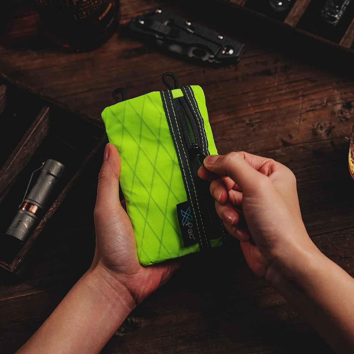 VIPERADE VE1 X-Pac EDC Werkzeugtasche Organizer EDC Pouch Klein EDC Taschen Pocket Organizer Nylon Multitool Tasche Klein für Taschenlampe Taschenmesser Stift Notizbuch-Xpac Hot-Limonka