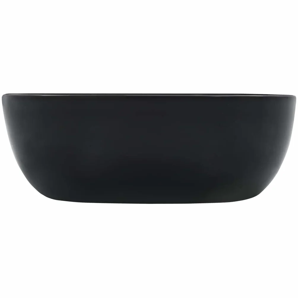 vidaXL Umywalka, 42,5 x 42,5 x 14,5 cm, ceramiczna, czarna