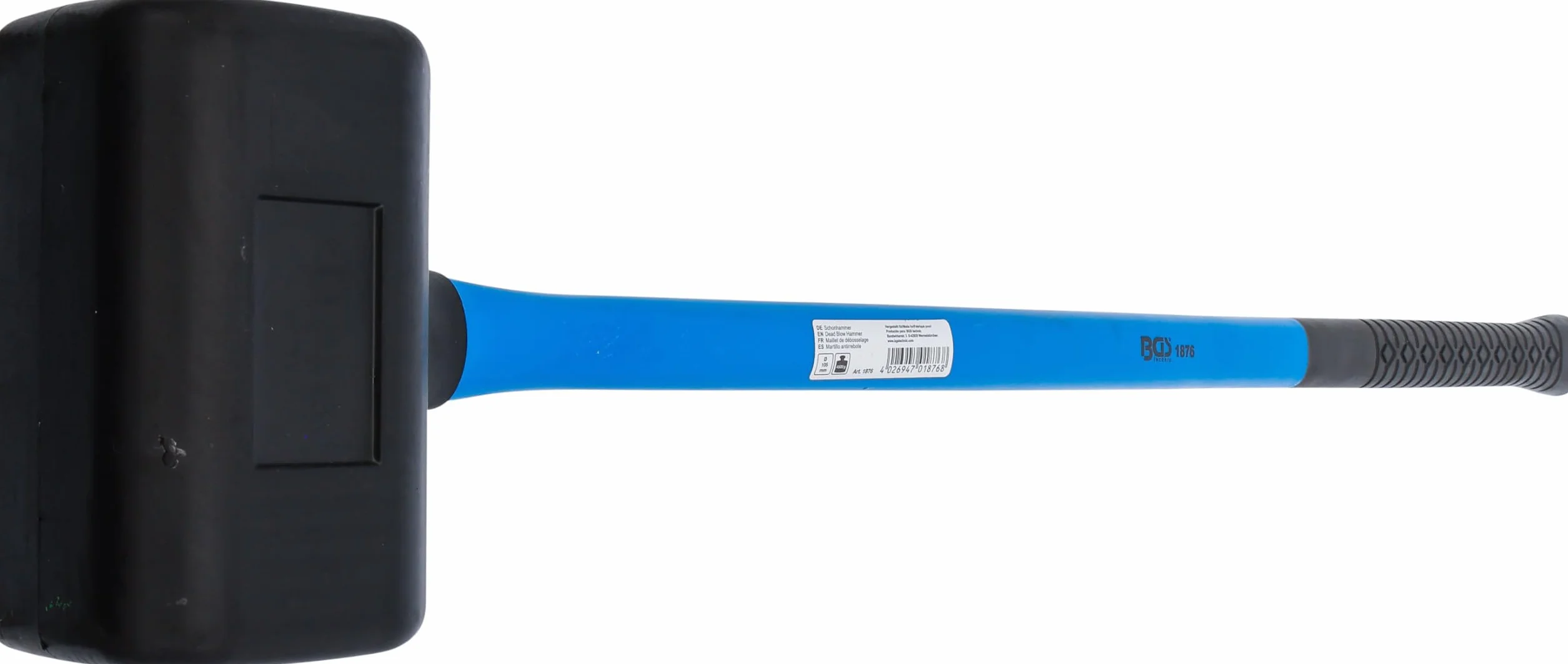 BGS 1876 | Młotek z tworzywa | trzonek z włókna szklanego | bezodrzutowy | Ø 105 mm | 4500 g