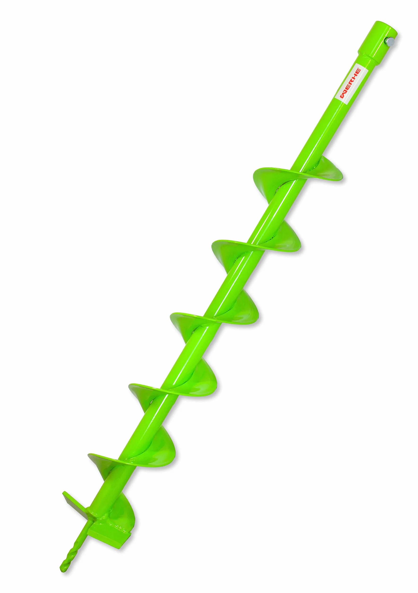 WERHE świder ziemny 120 mm lita stal, świder do słupków do wiertarki | świder do studni, długość 80 cm, do lekkich do gleb średniozwartych, sadzenie drzew