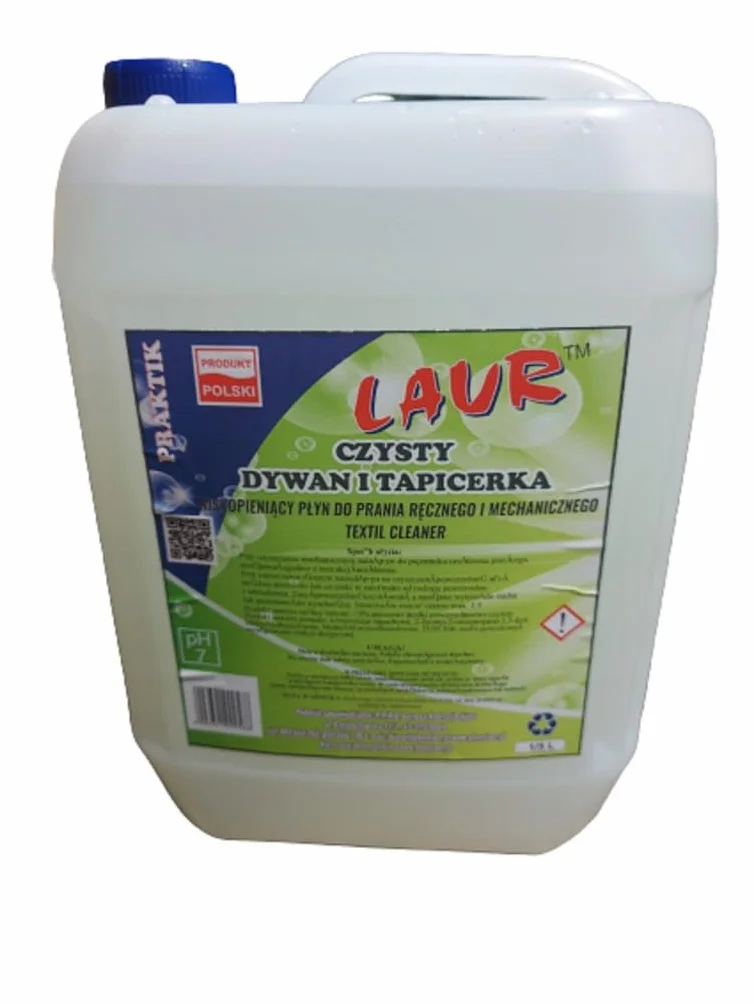 NISKOPIENIĄCY PLYN CZYSTY DYWAN I TAPICERKA TEXTIL CLEANER GREEN LAUR PRAKTIK LP-NCDT5 5L