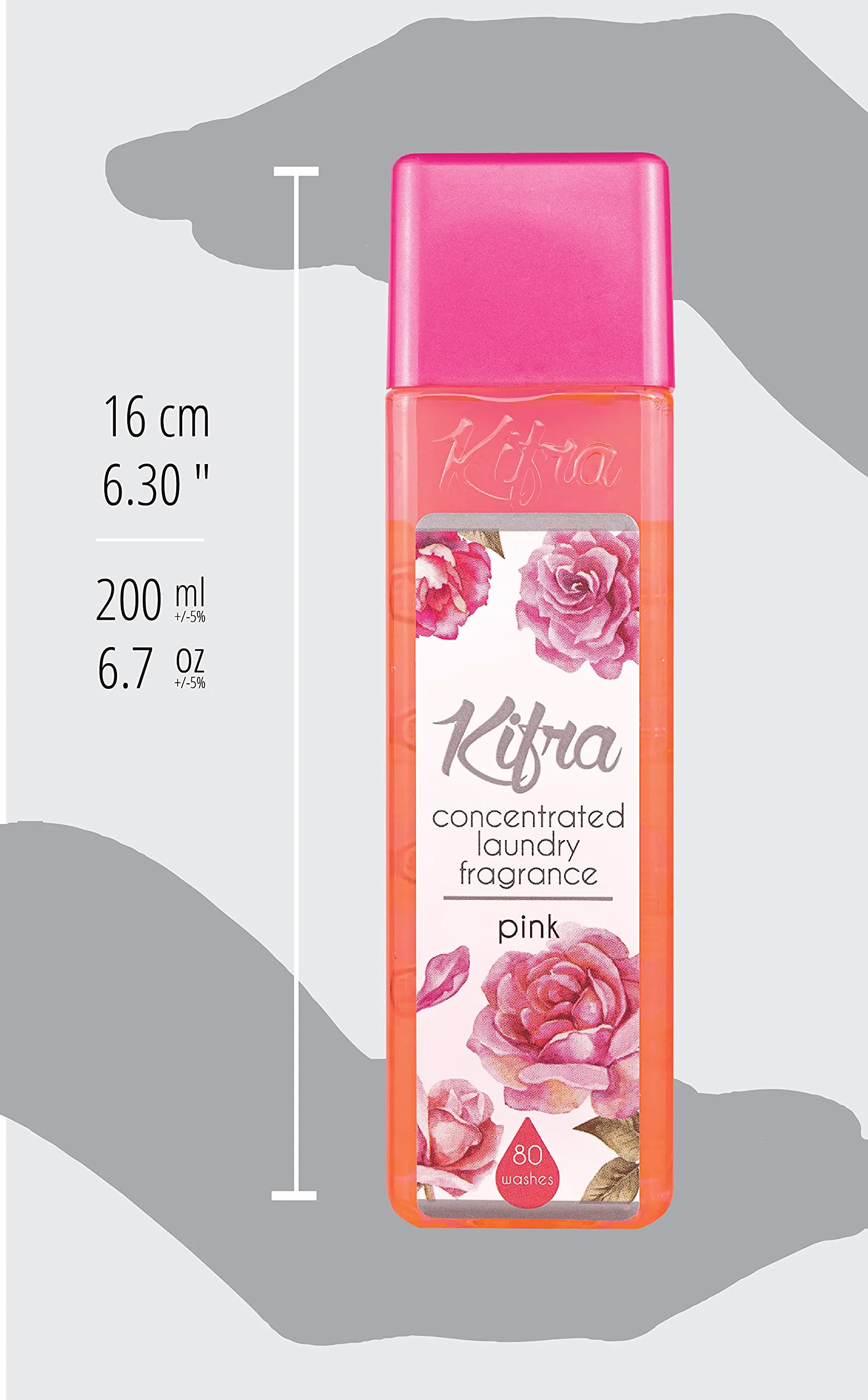 Kifra Pink skoncentrowane perfumy do prania 200 ml, 80 cykli prania, długotrwały zapach do prania