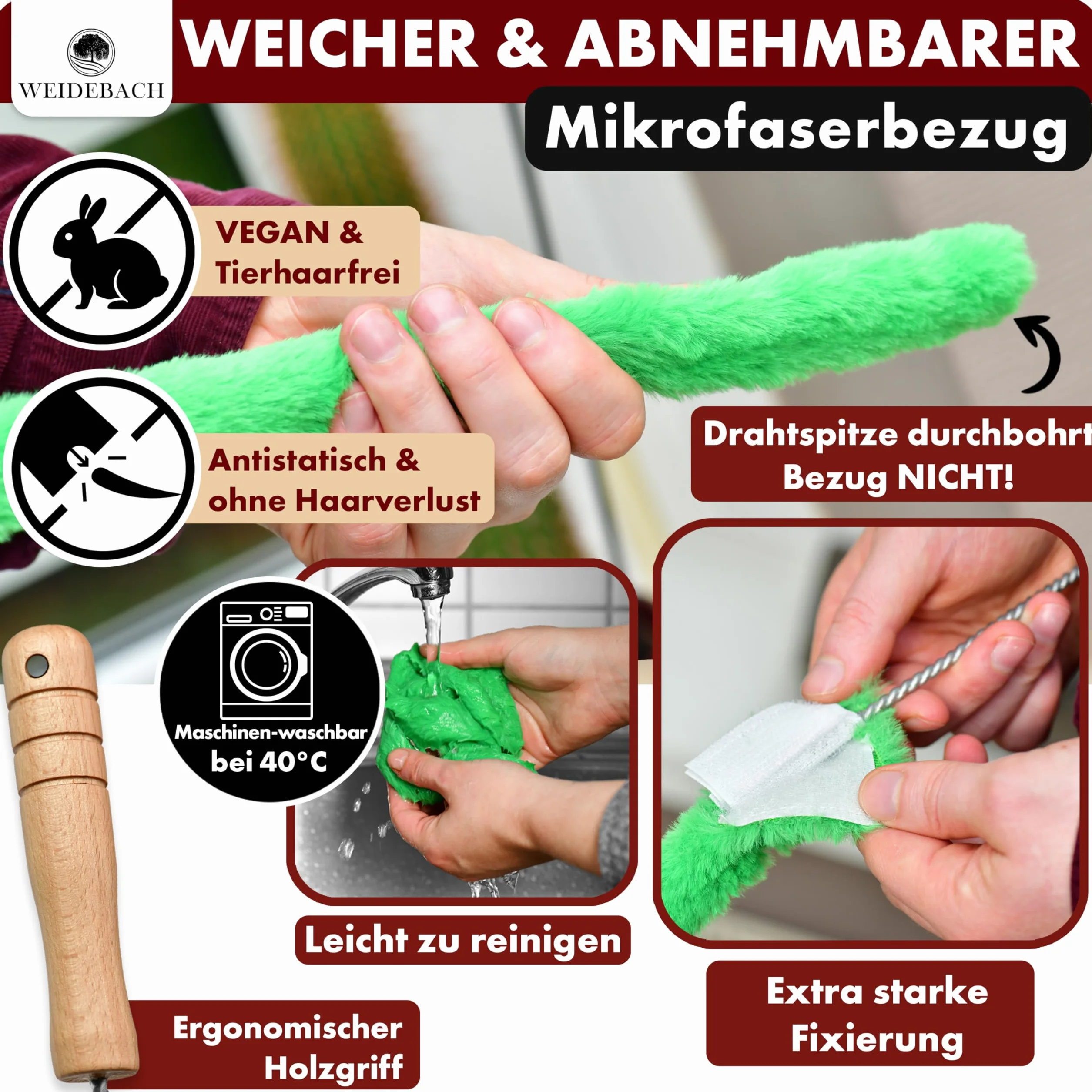 Parent Weidebach szczotka do grzejników mikrofibrów V. 3.0 (mikrofibra 125 cm)