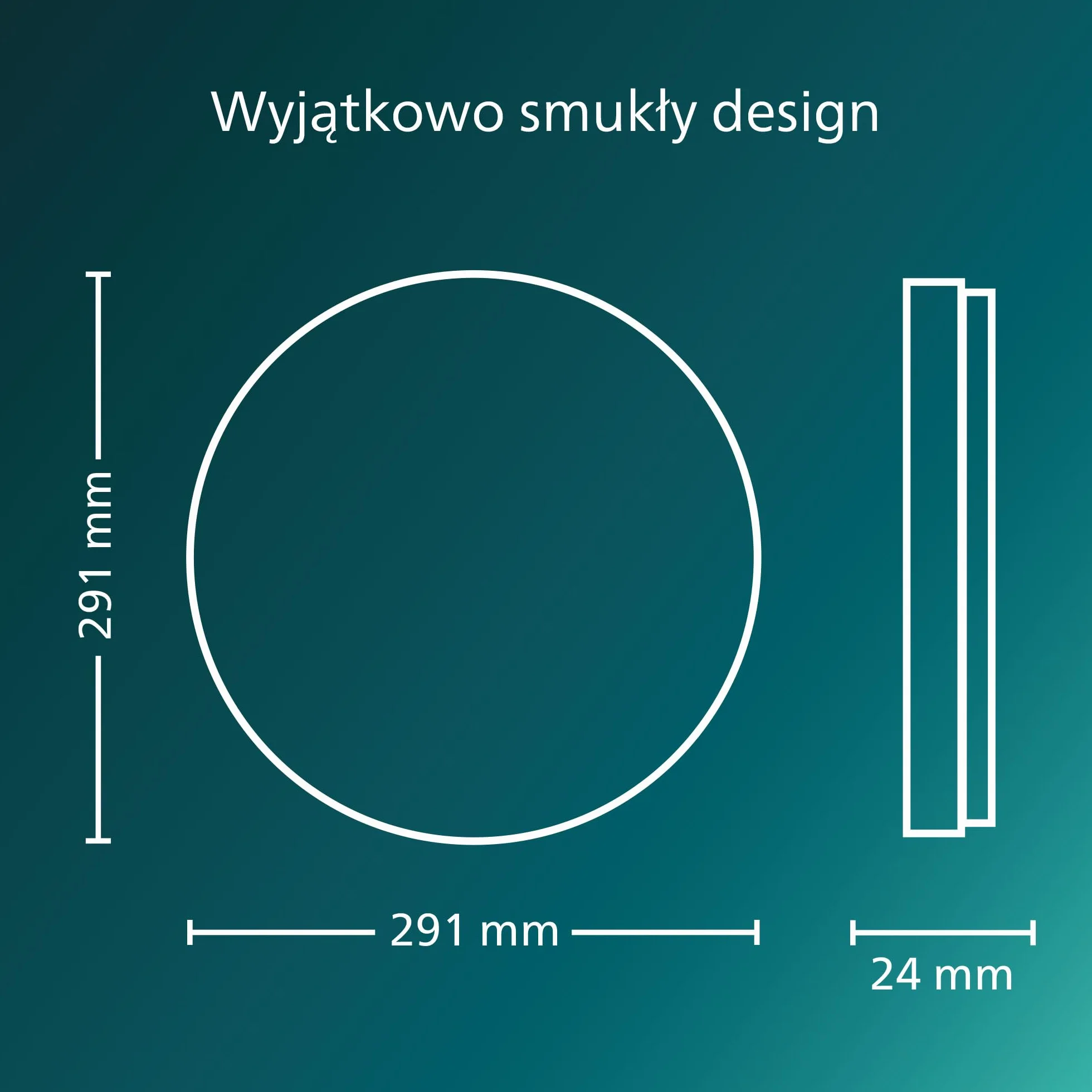 Philips Superslim oprawa sufitowa z pilotem 5 scen świetlnych przyciemnianie 1% 22 W okrągła biała