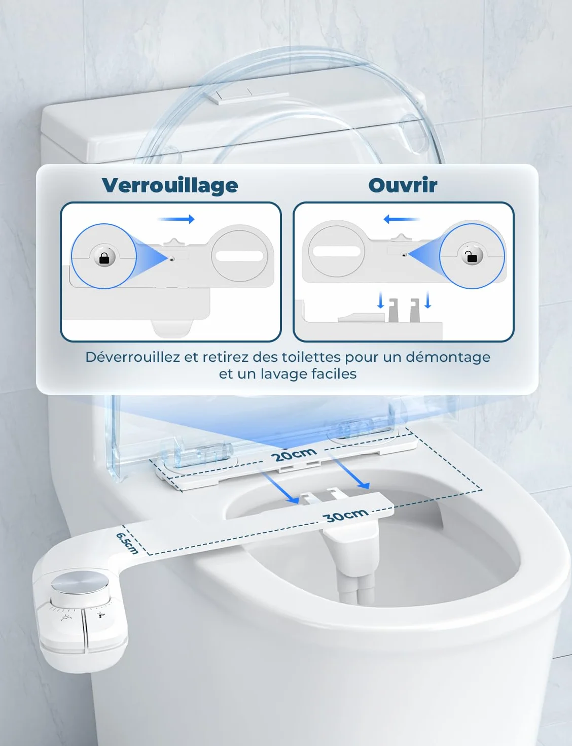 YissVIC japoński bidet toaleta nieelektryczna podwójna chowana dysza łatwa instalacja samoczyszcząca regulacja ciśnienia wody na zimną wodę, czyszczenie z przodu i z tyłu