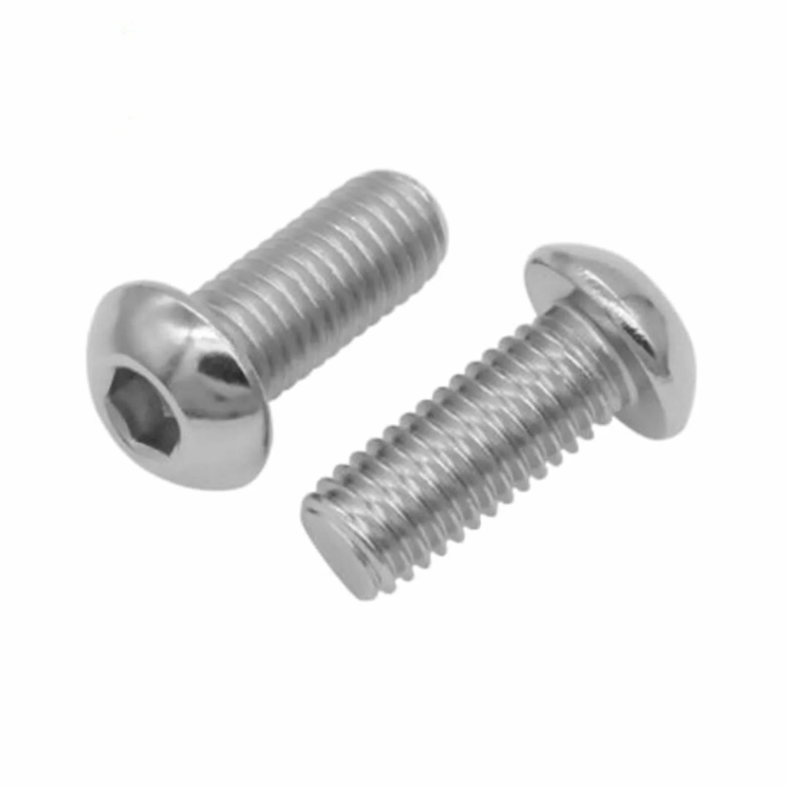 5-50PCS M6 304 A2-70 Stainless Steel Grade10.9 Black Allen Hex Socket Button Head Screw (Color : 304, Size : 16MM_M6 10PCS)