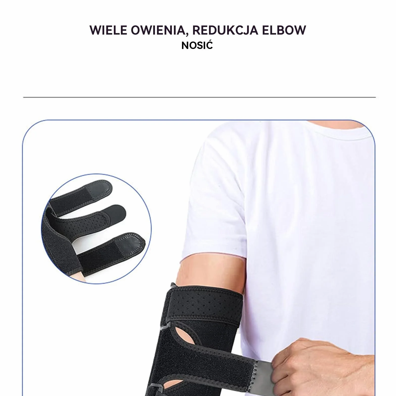Stabilizator Łokcia, Stabilizator Rękawa, Regulowane Oparcie Ramięcia z Wyjmowanymi Szynami Metalowymi Uniwersalny do Sportu Siłowni Pracy Fizycznej