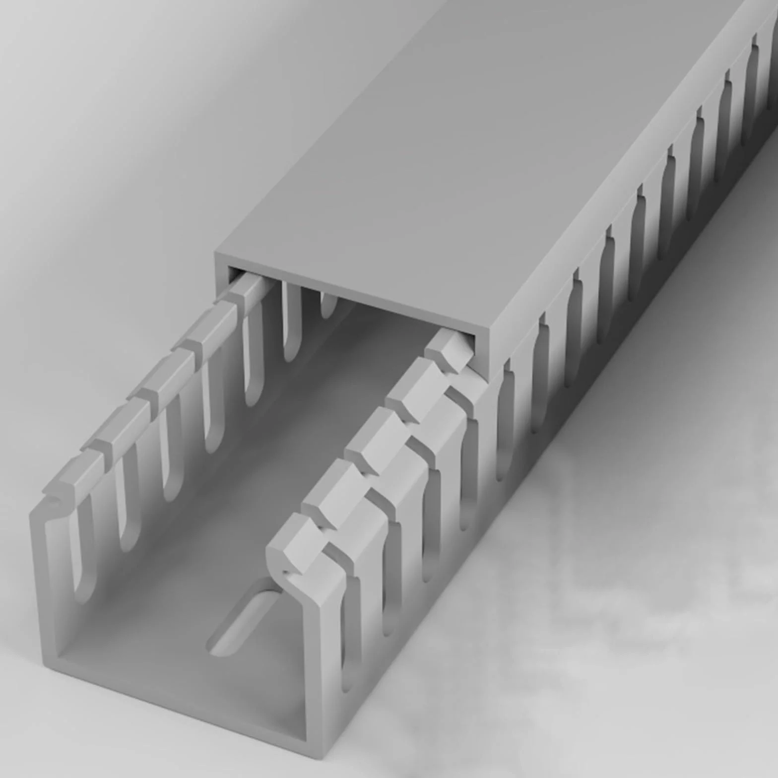 organizacja okablowania, Organizer na kable sieciowe, szary ognioodporny kanał kablowy z pokrywą, zapobiega ryzyku potknięcia(H*W 60 * 30Mm/2.36 * 1.18In)