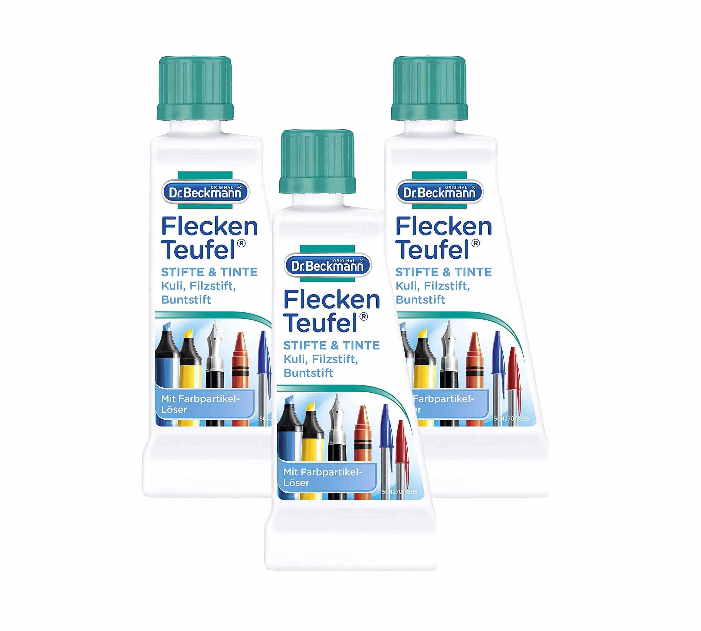 Dr. Beckmann Fleckenteufel pisaki i tusz | 3 x 50 ml | środek do usuwania plam na uporczywych plamach