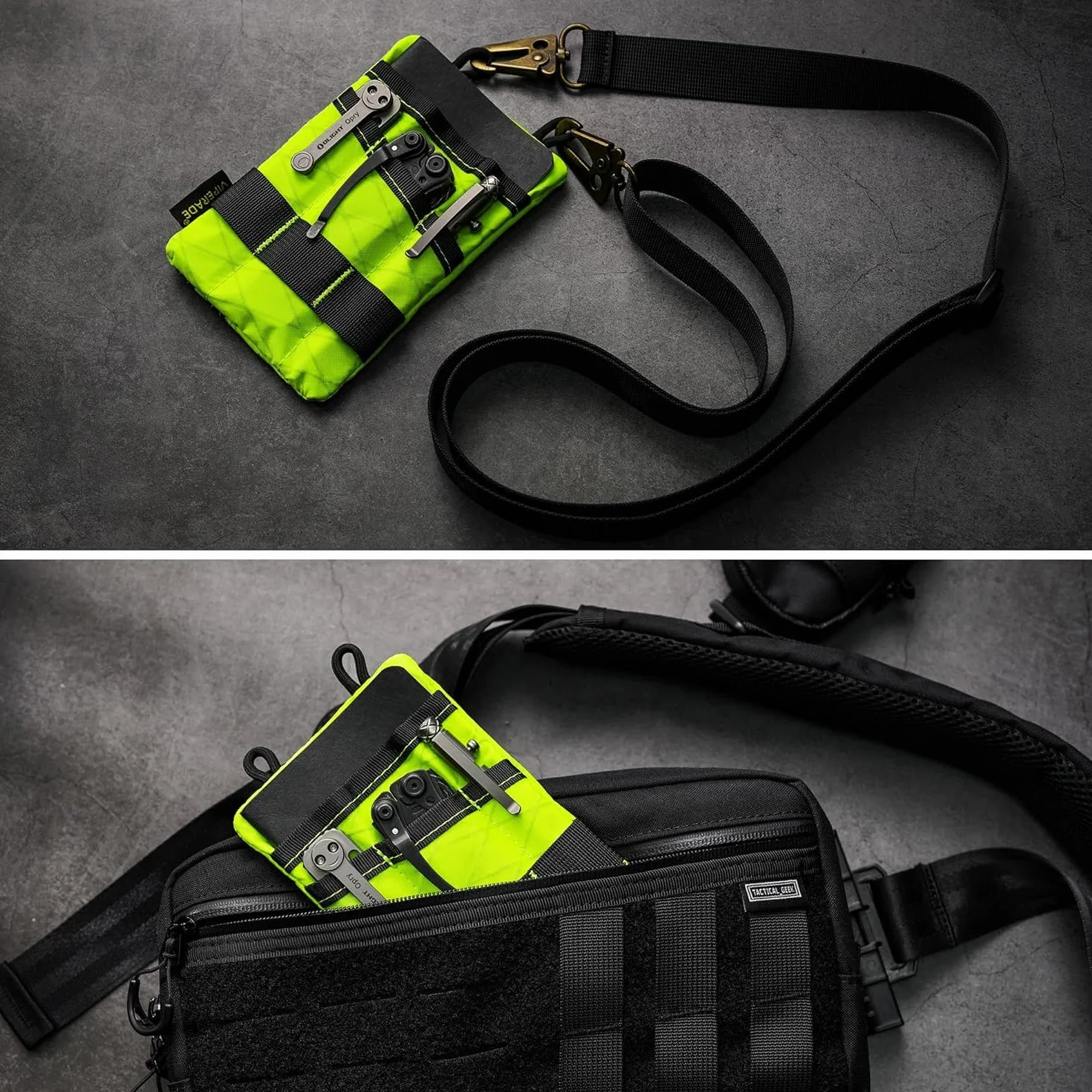 VIPERADE VE1 X-Pac EDC Werkzeugtasche Organizer EDC Pouch Klein EDC Taschen Pocket Organizer Nylon Multitool Tasche Klein für Taschenlampe Taschenmesser Stift Notizbuch-Xpac Hot-Limonka