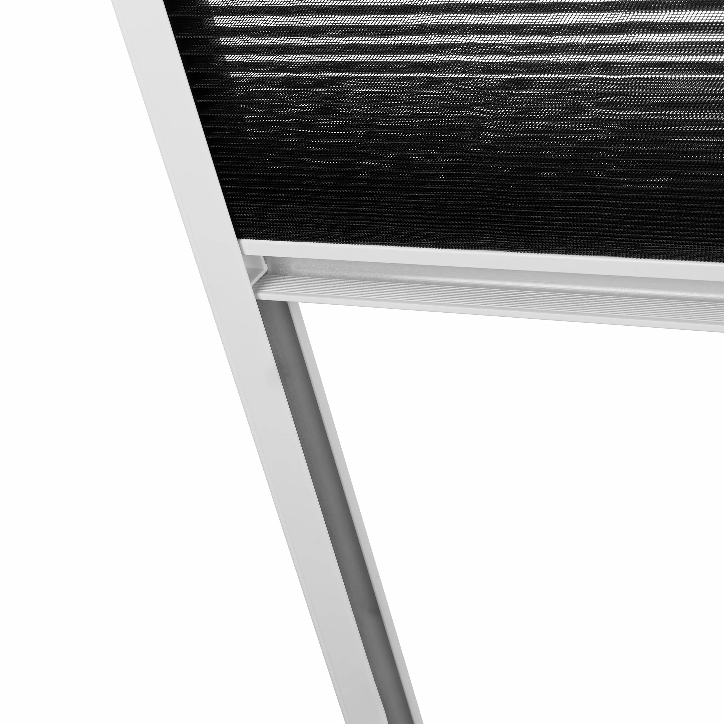 Ventanara® Moskitiera plisowana na okno dachowe, profil aluminiowy, zestaw do montażu z możliwością skrócenia (80 x 160 cm, biała plisa)