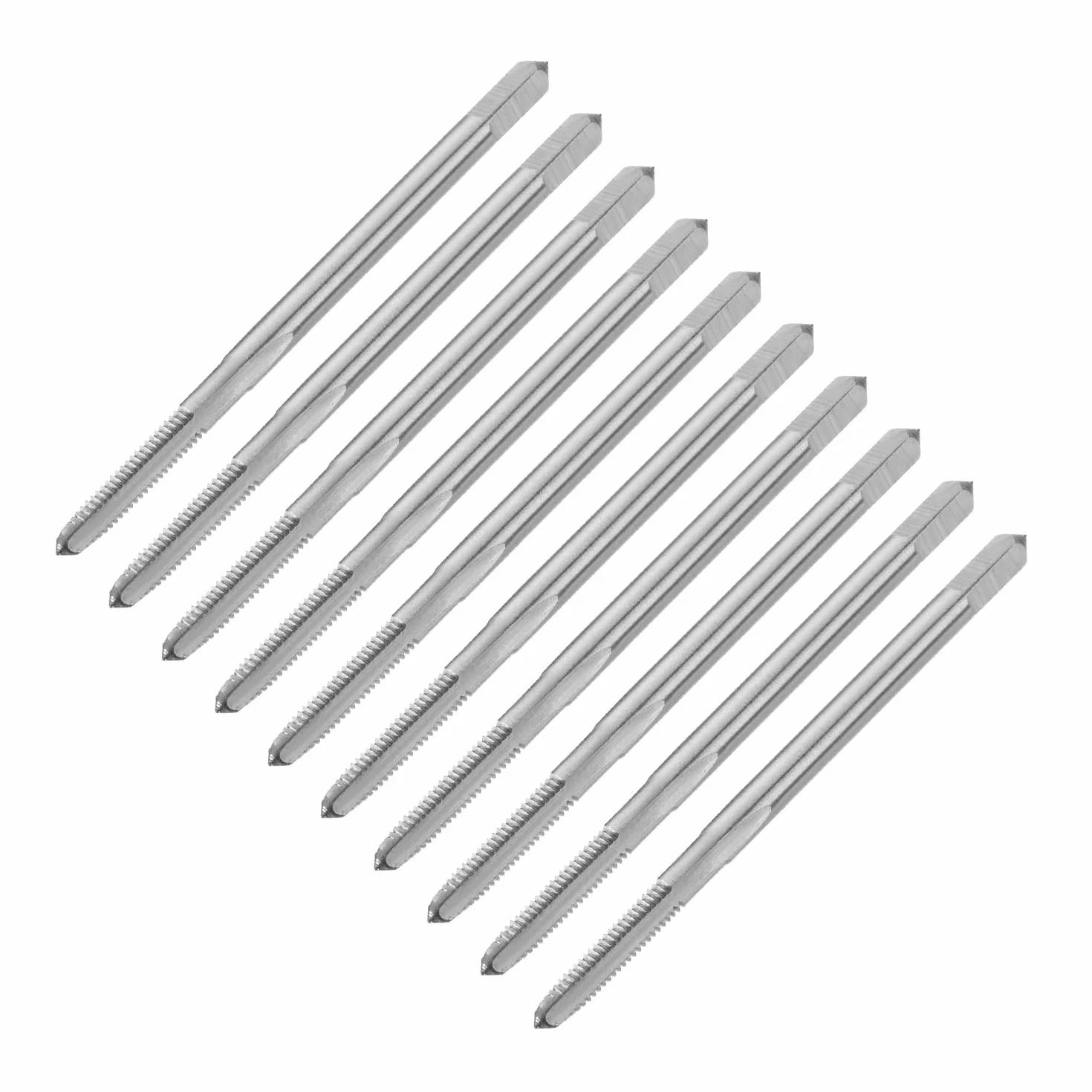 Utoolmart Kran metryczny M2,5 x 0,45 mm nachylenie H2 prawy ręczny gwint wtyczka HSS do maszyny do nawlekania wiertarki elektrycznej DIY 10 szt