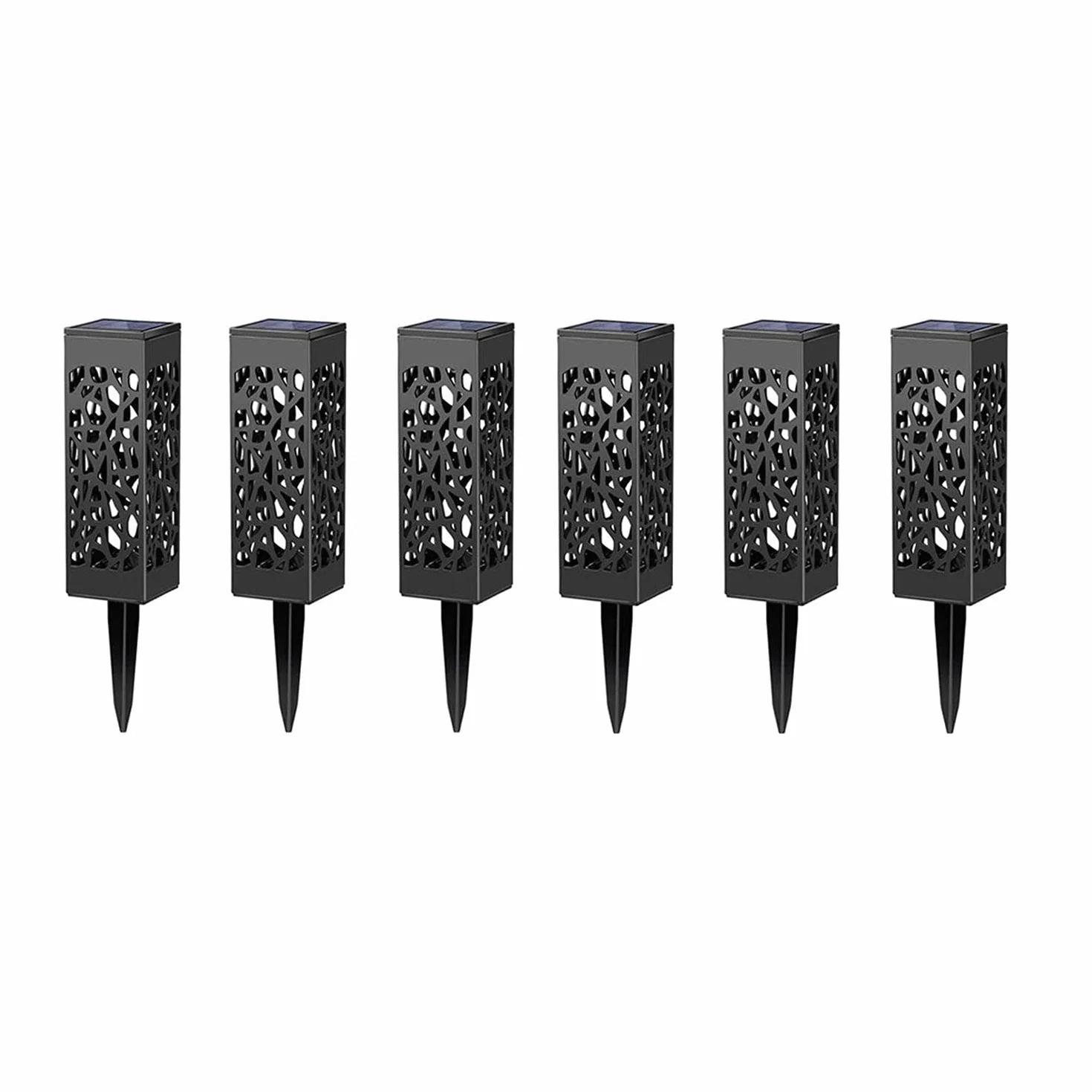 6 lamp solarnych na zewnątrz, wodoodporne lampy ogrodowe, IP65, zewnętrzne lampy słupkowe, na biurko, patio, ogród, krajobraz, trawnik, latarnia, oświetlenie